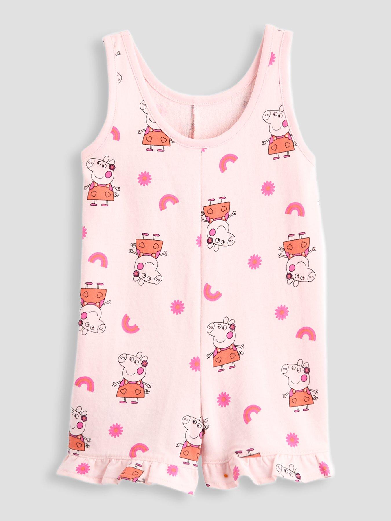 Image 2 of 5 of The Very Collection Peppa Pig Loopback Sweat Playsuit - Pink