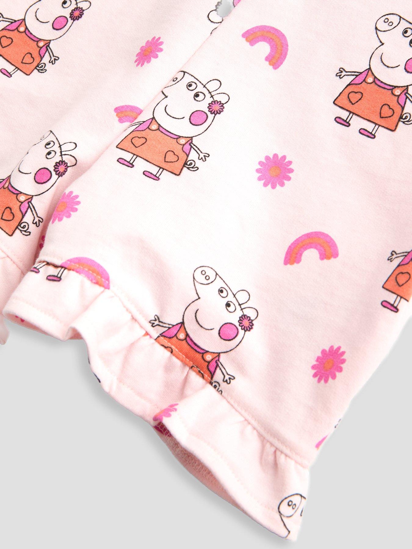 Image 3 of 5 of The Very Collection Peppa Pig Loopback Sweat Playsuit - Pink