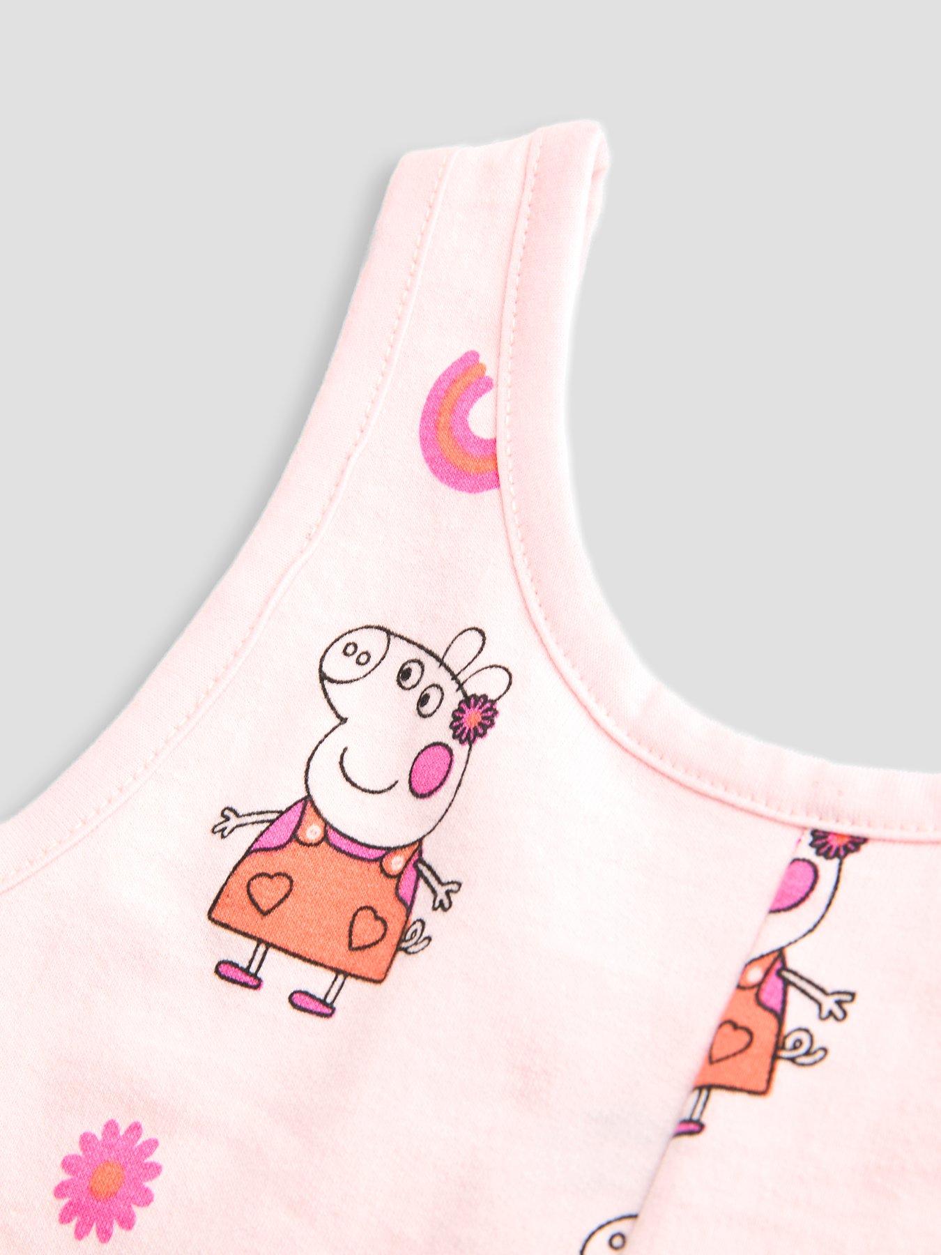 Image 4 of 5 of The Very Collection Peppa Pig Loopback Sweat Playsuit - Pink