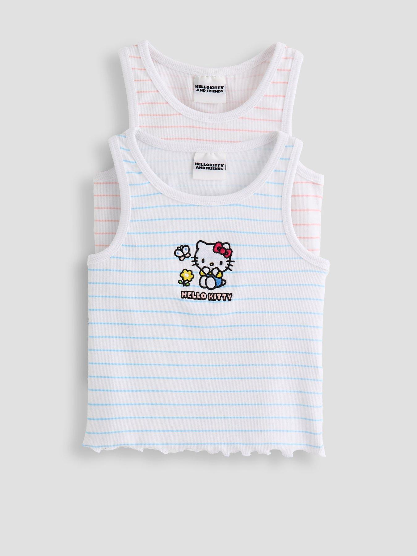 The Very Collection 2-Pack Hello Kitty and My Melody Rib Vests - White