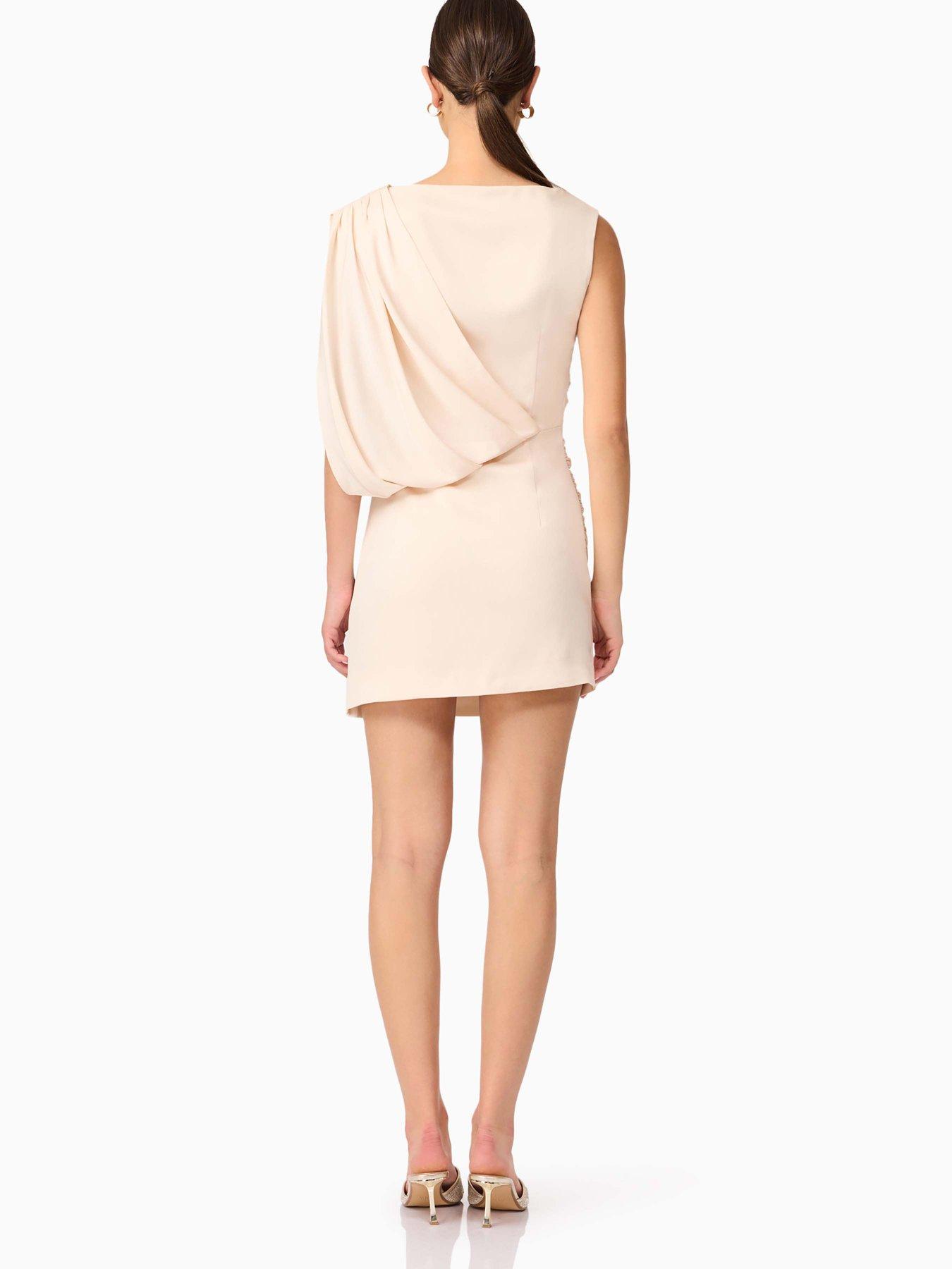 Image 2 of 6 of Elliatt Brigid Asymmetrical Mini Dress - Cream