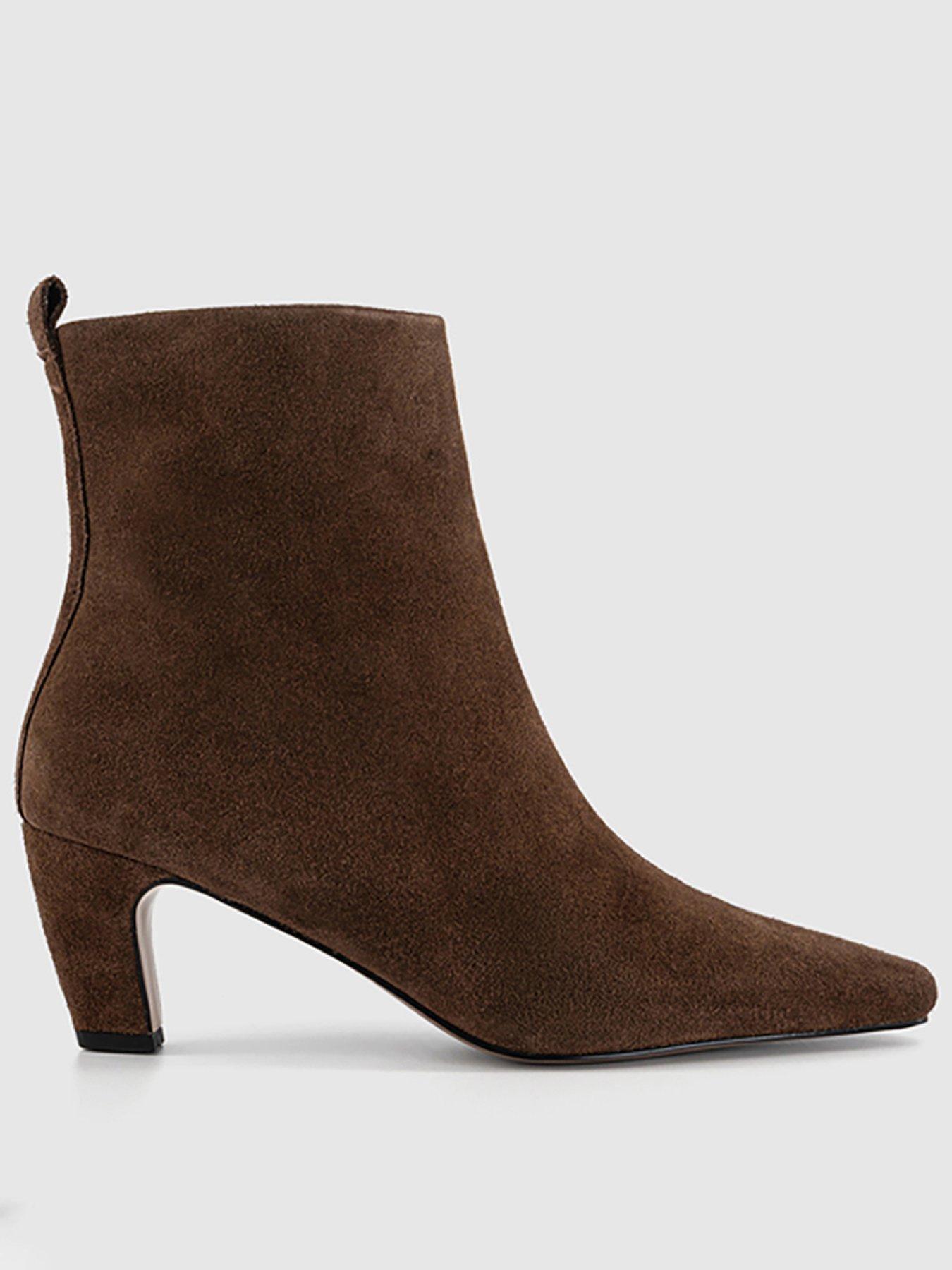 office-addison-curve-heel-suede-ankle-boot-brown