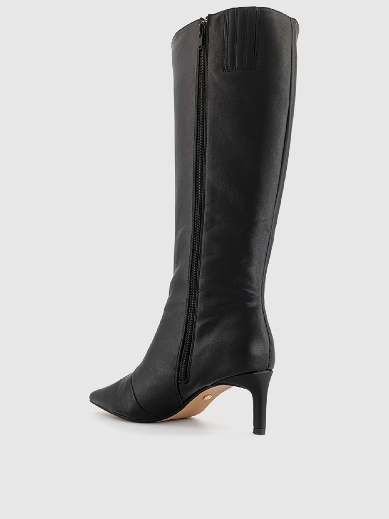 Image 2 of 4 of OFFICE Karina Kitten Heel Knee Boot - Black
