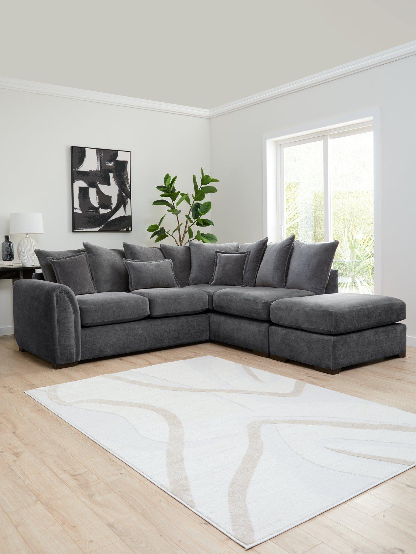 The Very Collection Carmen Right Hand Scatter Back Corner Chaise With Footstool - FSC® Certified