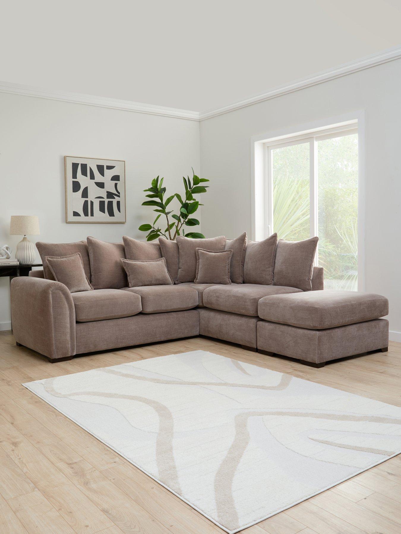 The Very Collection Carmen Right Hand Scatter Back Corner Chaise With Footstool - FSC® Certified