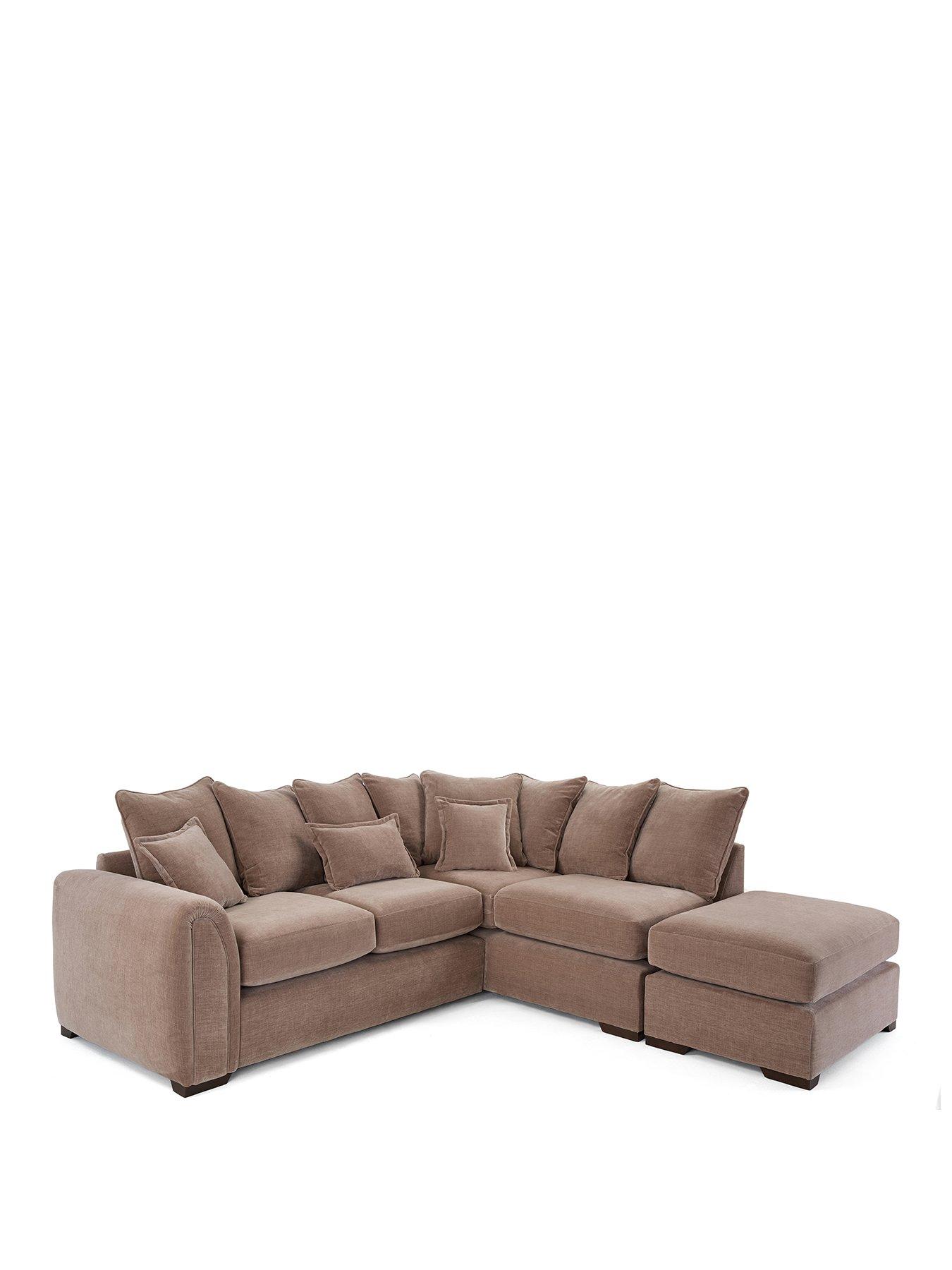 Image 2 of 7 of The Very Collection Carmen Right Hand Scatter Back Corner Chaise with Footstool - FSC&reg; Certified