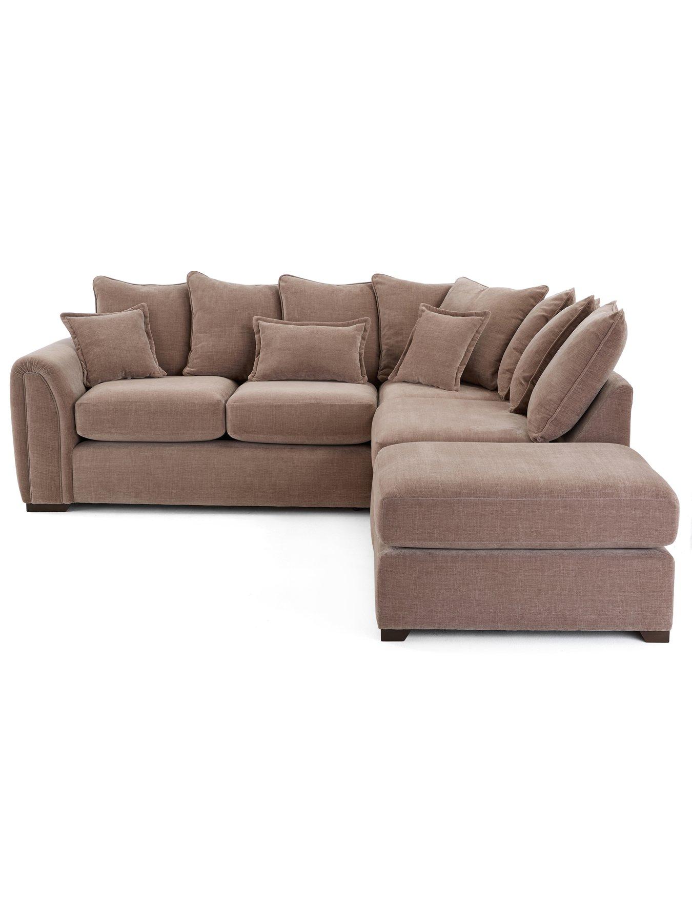 Image 3 of 7 of The Very Collection Carmen Right Hand Scatter Back Corner Chaise with Footstool - FSC&reg; Certified