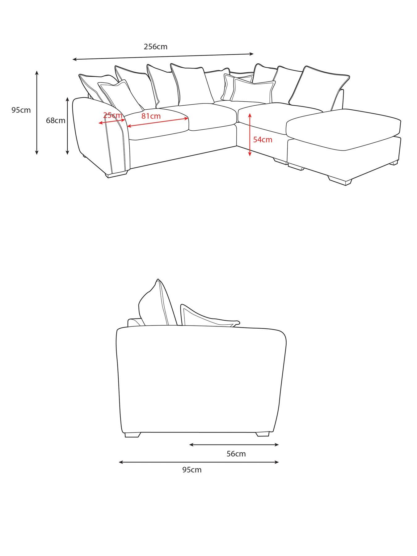 Image 7 of 7 of The Very Collection Carmen Right Hand Scatter Back Corner Chaise with Footstool - FSC&reg; Certified
