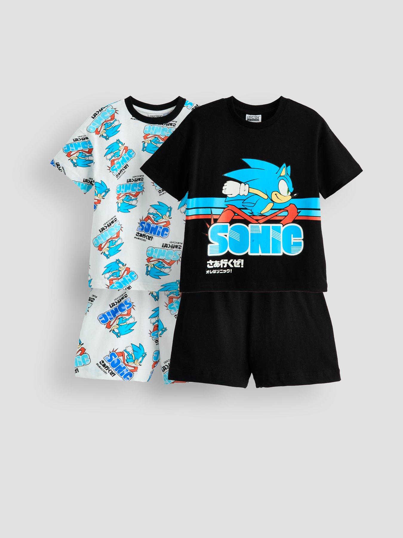 The Very Collection 2Pk Sonic Shortie Pyjamas - Blue