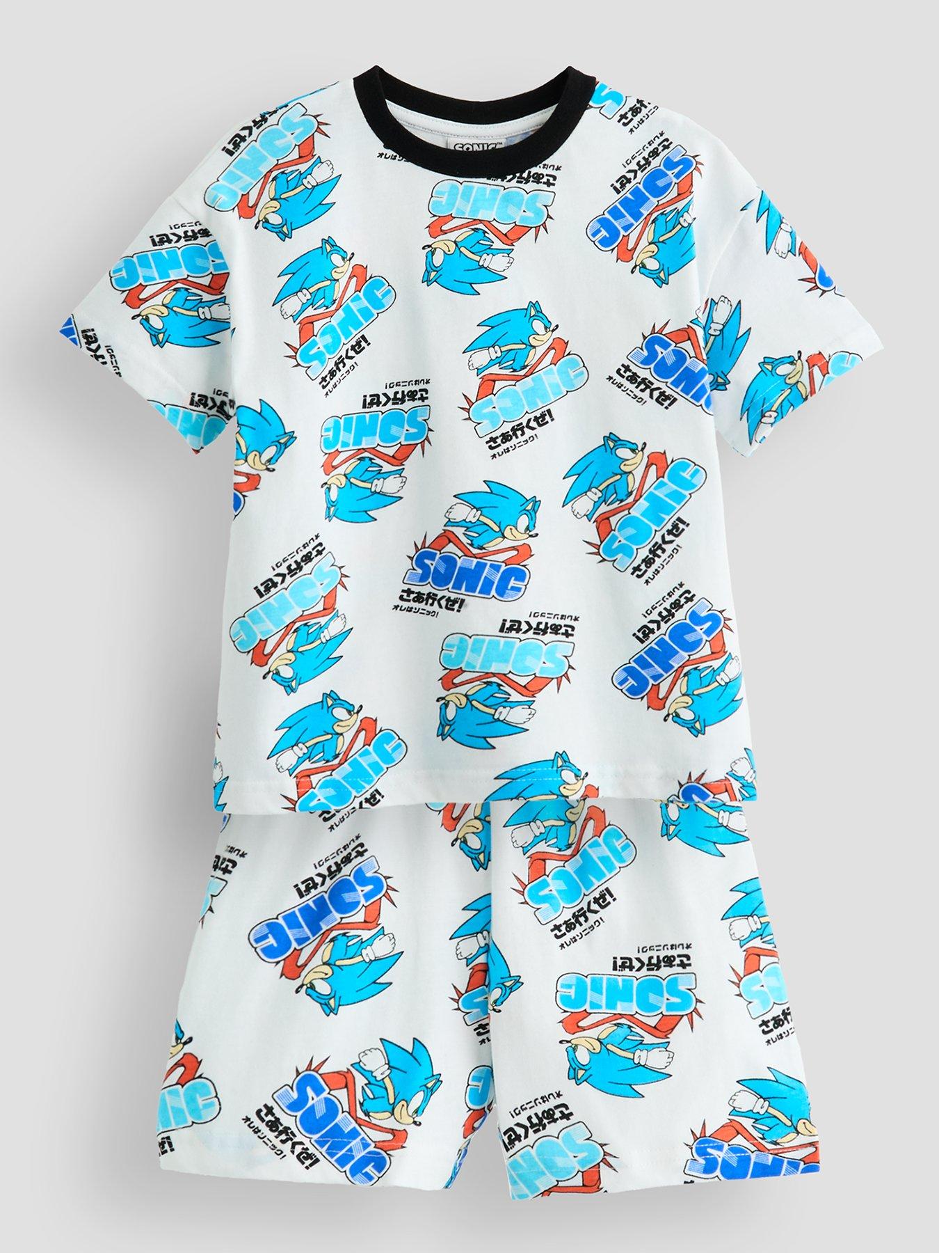 Image 2 of 6 of The Very Collection 2Pk Sonic Shortie Pyjamas - Blue