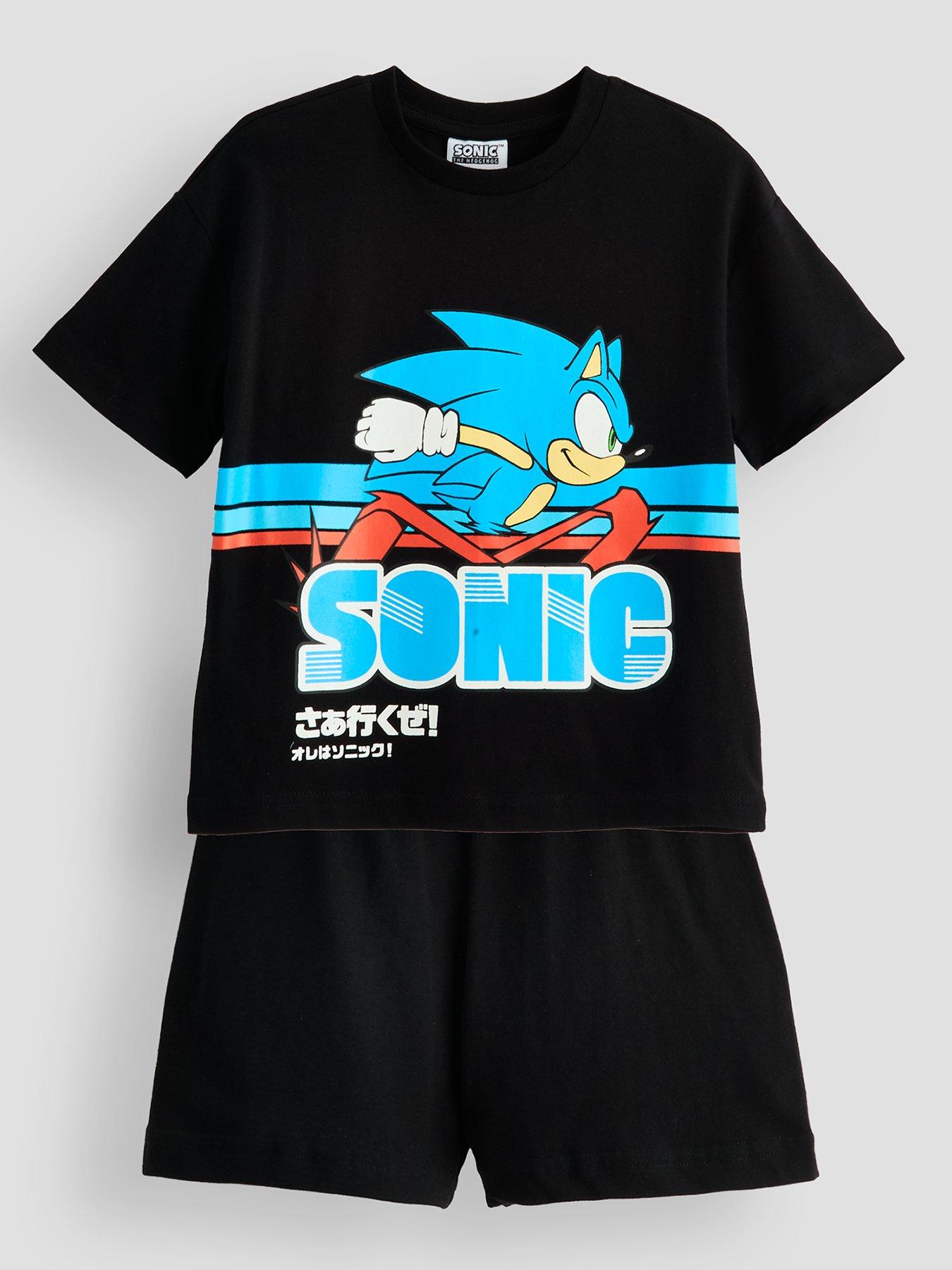 Image 3 of 6 of The Very Collection 2Pk Sonic Shortie Pyjamas - Blue