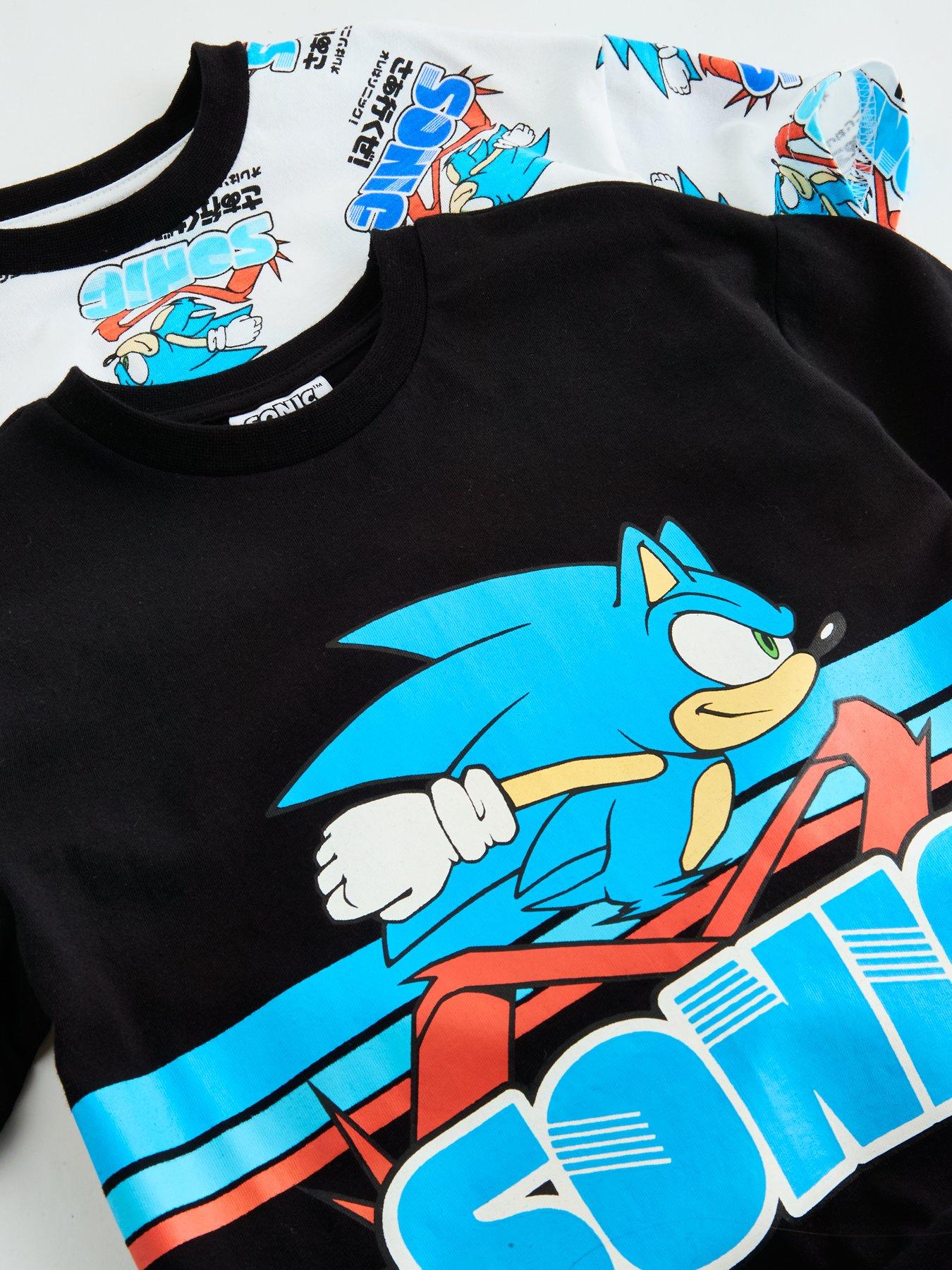 Image 4 of 6 of The Very Collection 2Pk Sonic Shortie Pyjamas - Blue