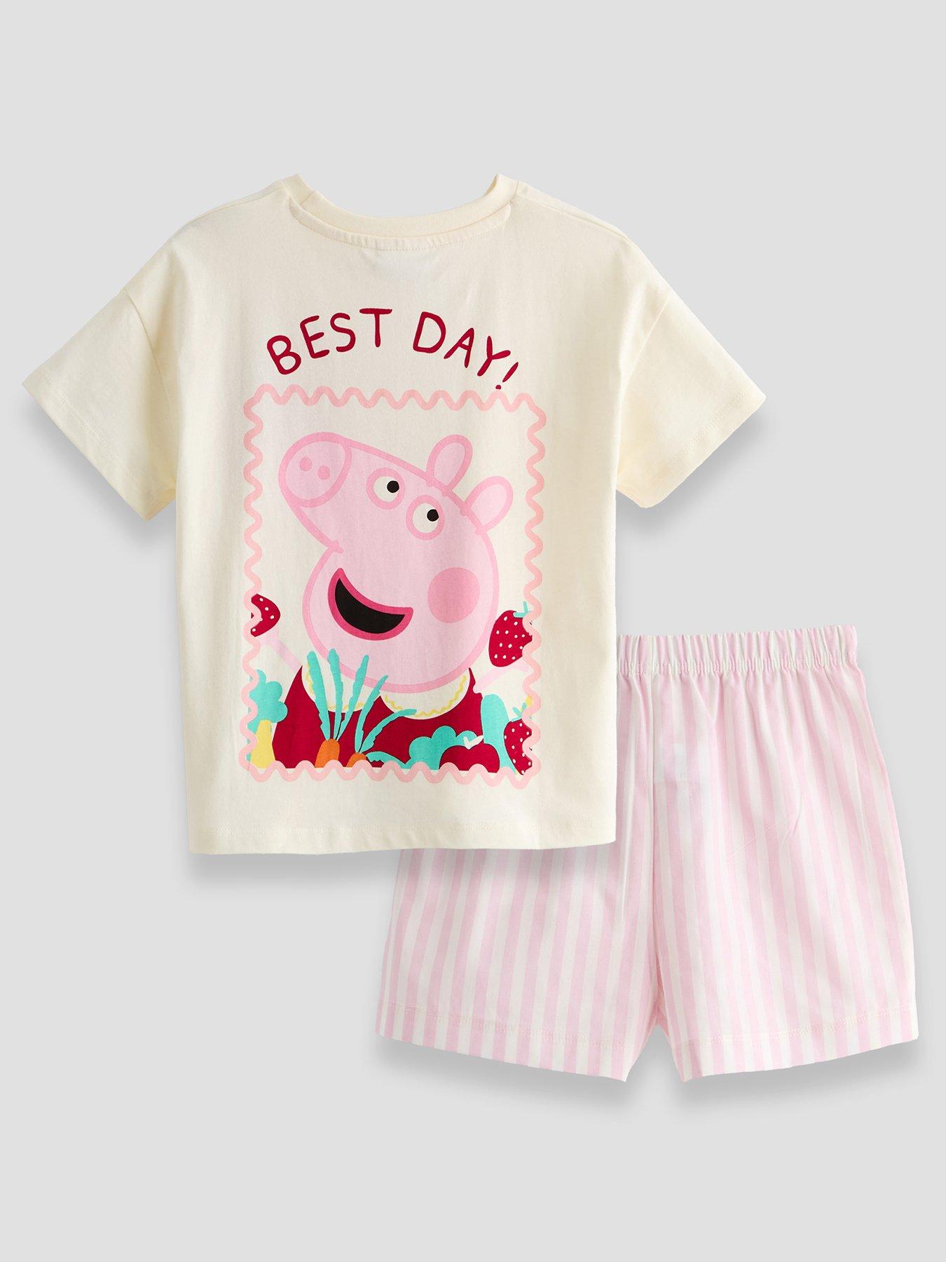 Image 2 of 4 of The Very Collection Peppa Pig Best Day Back Print Shortie Pyjamas - Pink