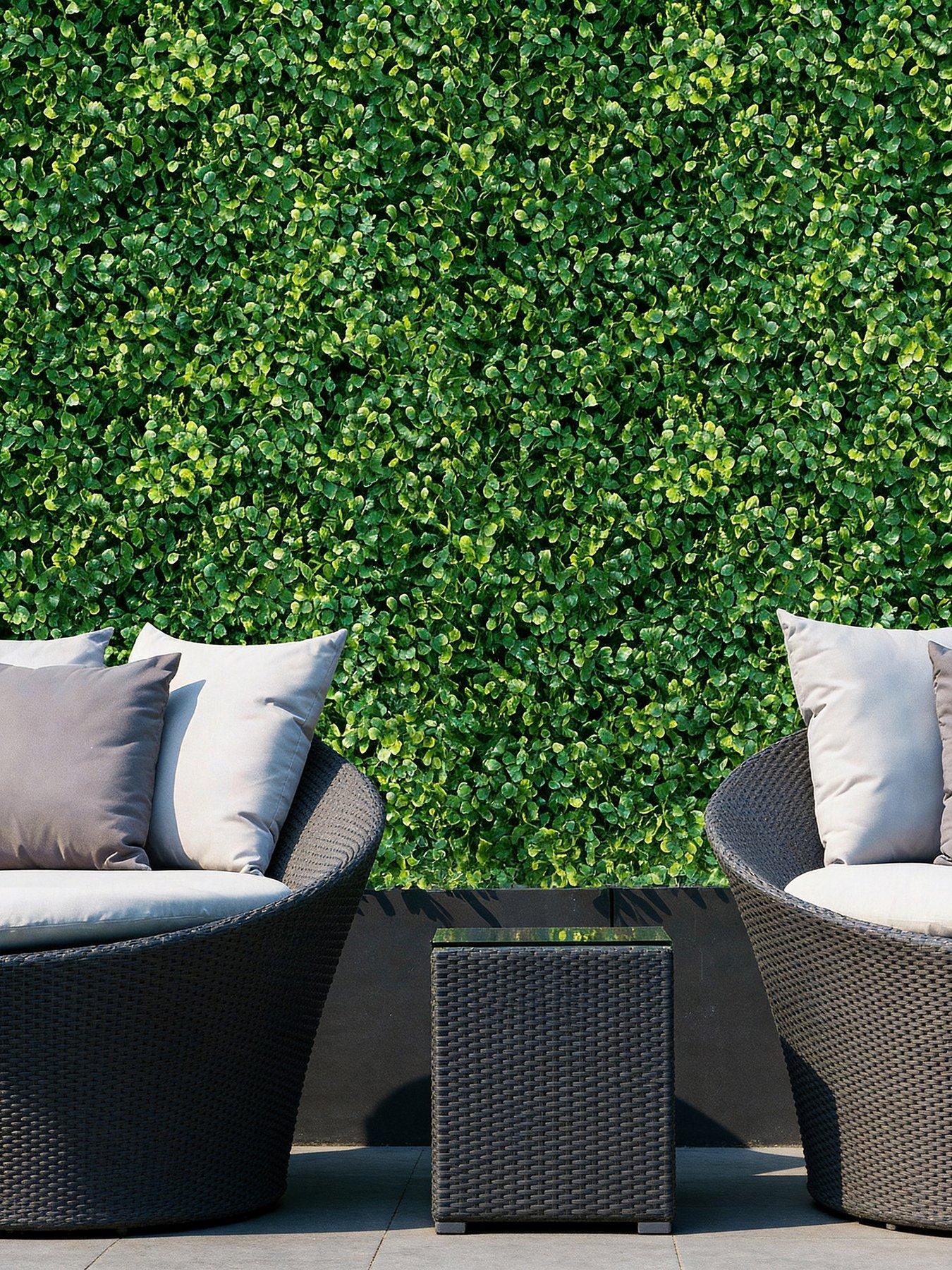Living and Home 6 Pcs Simulation Milan Plant Wall W 60cm x D 40cm