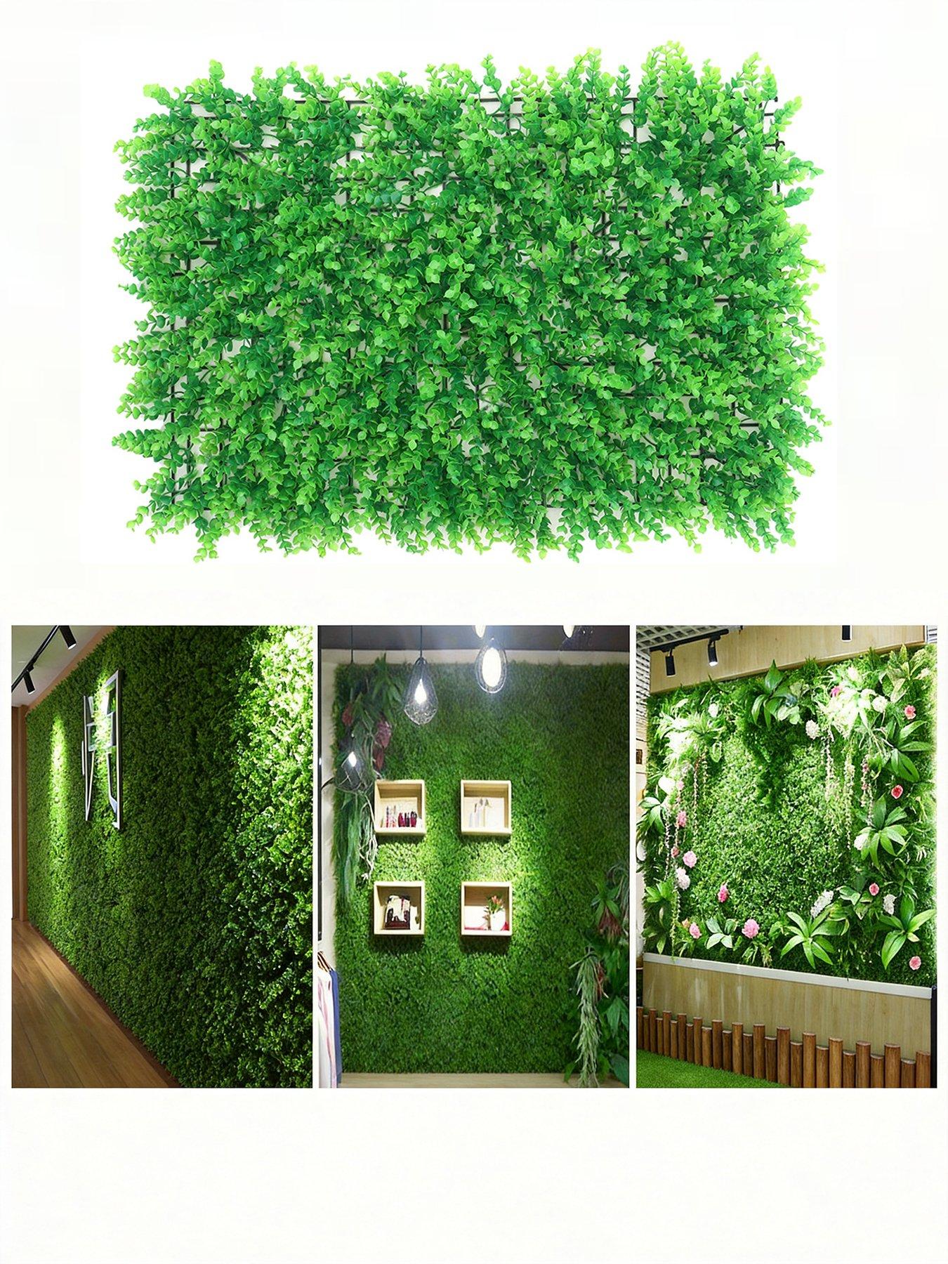 Living and Home 6 Pcs Simulated Eucalyptus Plant Wall W 60cm x D 40cm