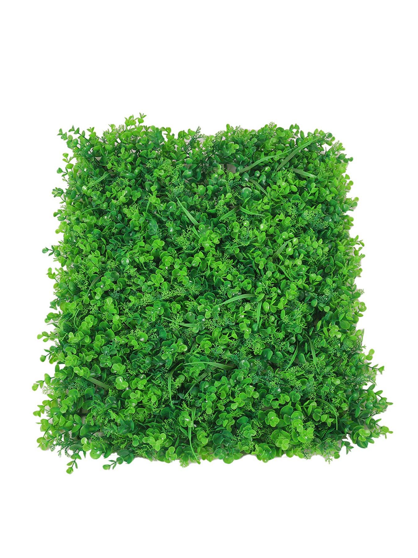 Image 2 of 5 of Living and Home Simulation Green Grass Eucalyptus Indoor Outdoor Hedge Wall Panels Artificial Plant Wall Backdrop Decor 40 x 60cm
