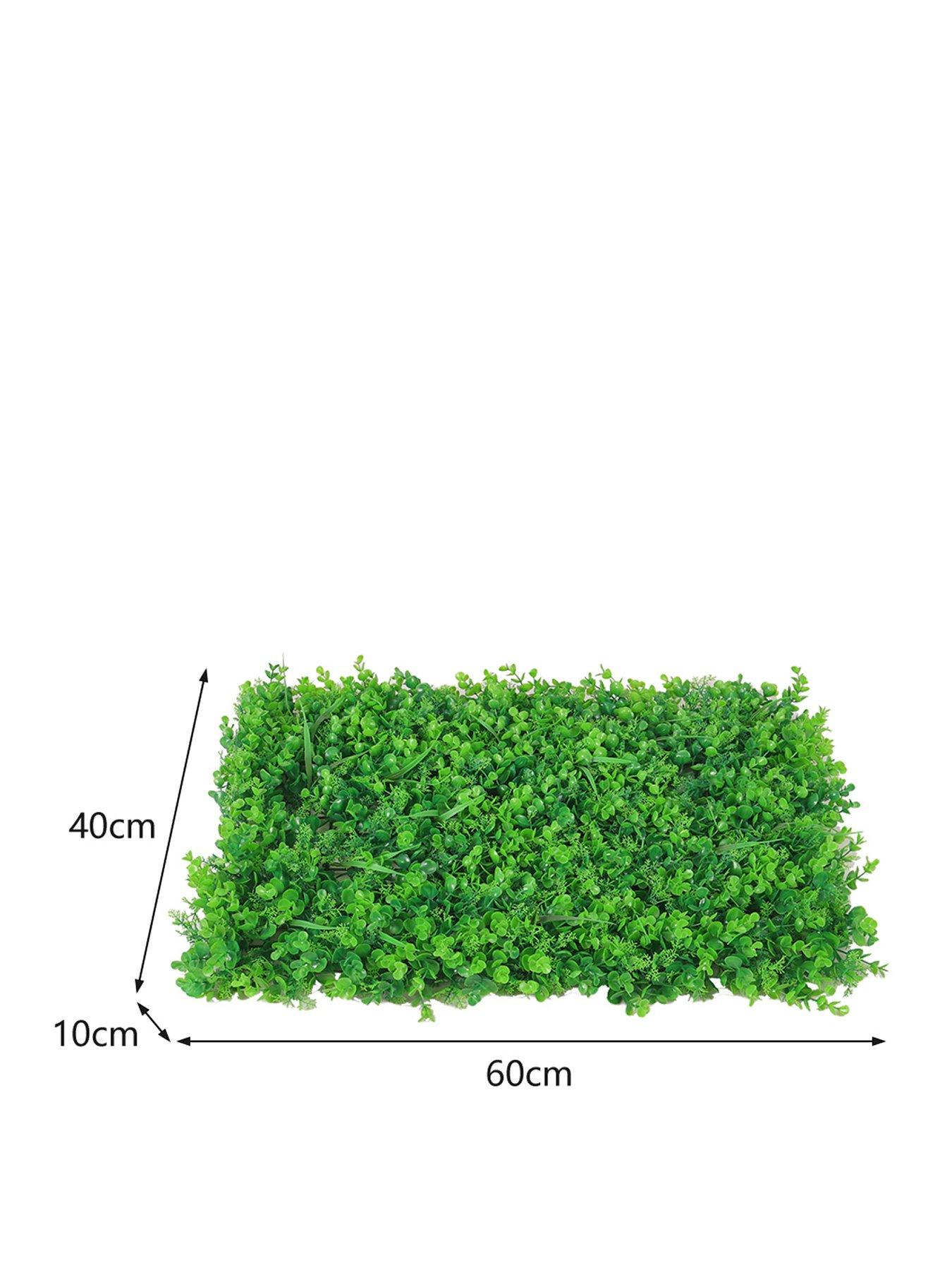 Image 3 of 5 of Living and Home Simulation Green Grass Eucalyptus Indoor Outdoor Hedge Wall Panels Artificial Plant Wall Backdrop Decor 40 x 60cm