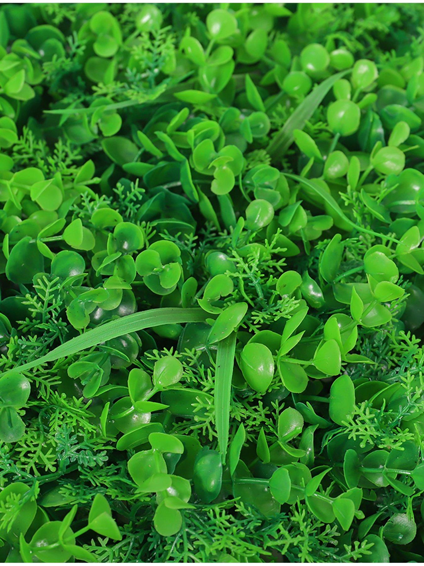 Image 4 of 5 of Living and Home Simulation Green Grass Eucalyptus Indoor Outdoor Hedge Wall Panels Artificial Plant Wall Backdrop Decor 40 x 60cm