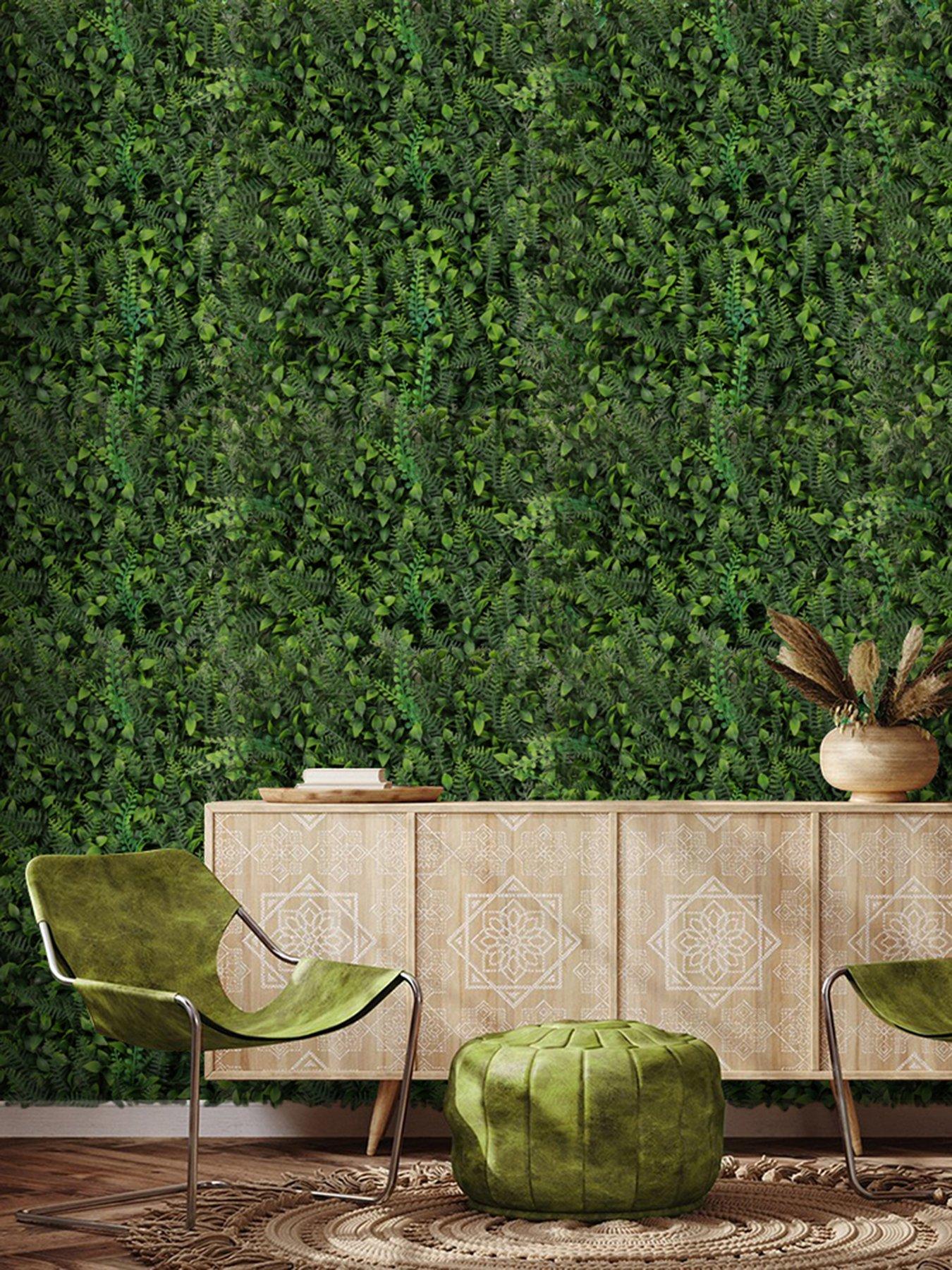 Image 1 of 6 of Living and Home Artificial Plant Hedge Green Grass Wall Panel Backdrop Decor for Indoor or Outdoor Decoration 400 x 600 mm