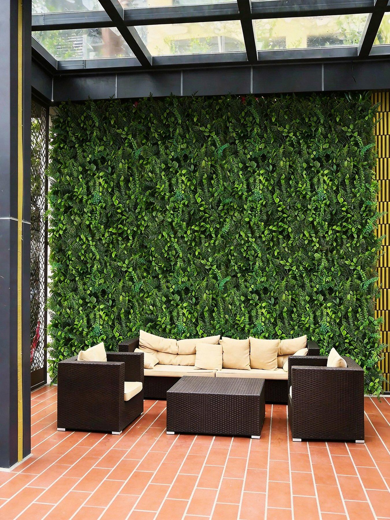 Living and Home Artificial Hedge Wall Panel W 60cm x D 40cm