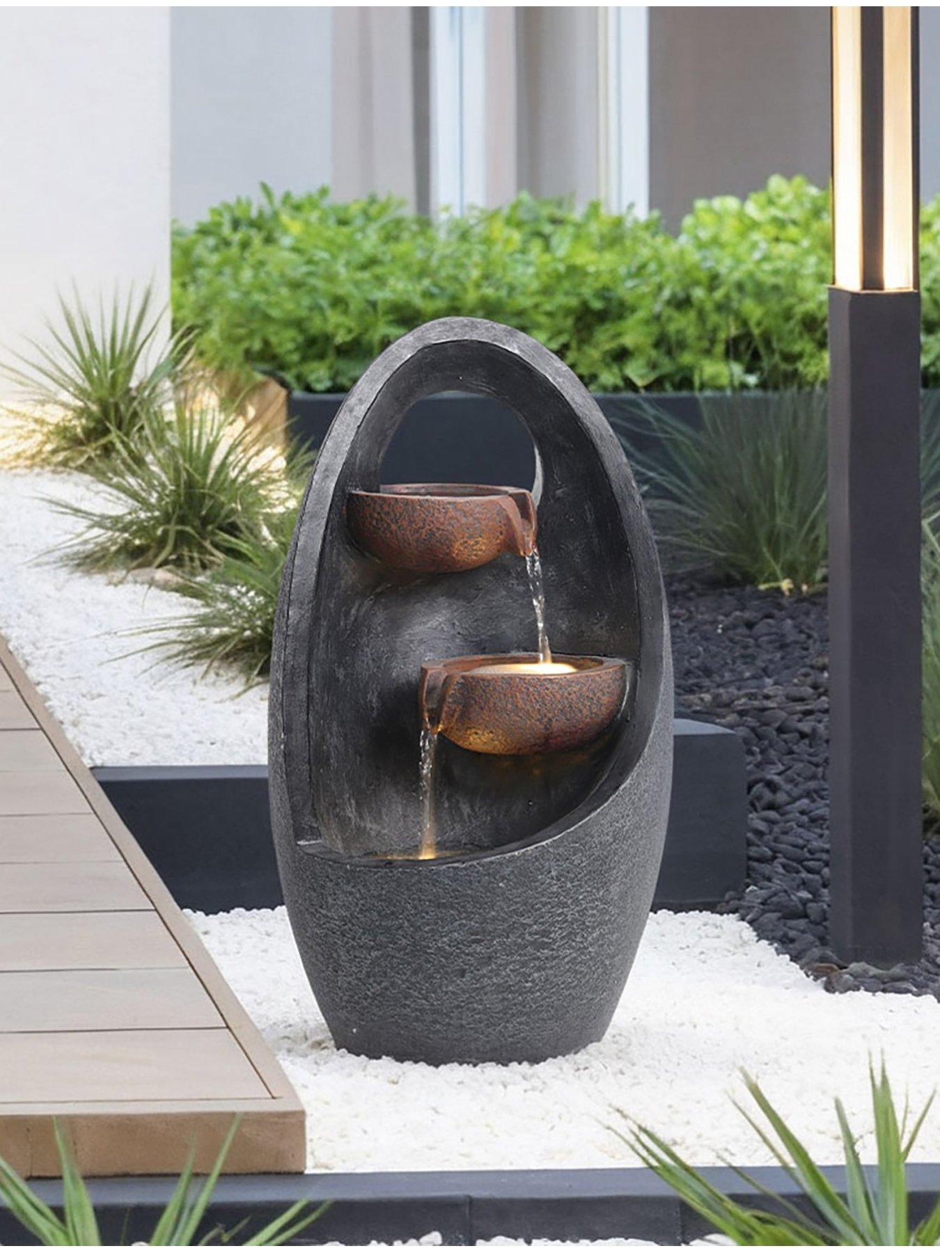 Living and Home Garden Water Feature Fountain H 48cm