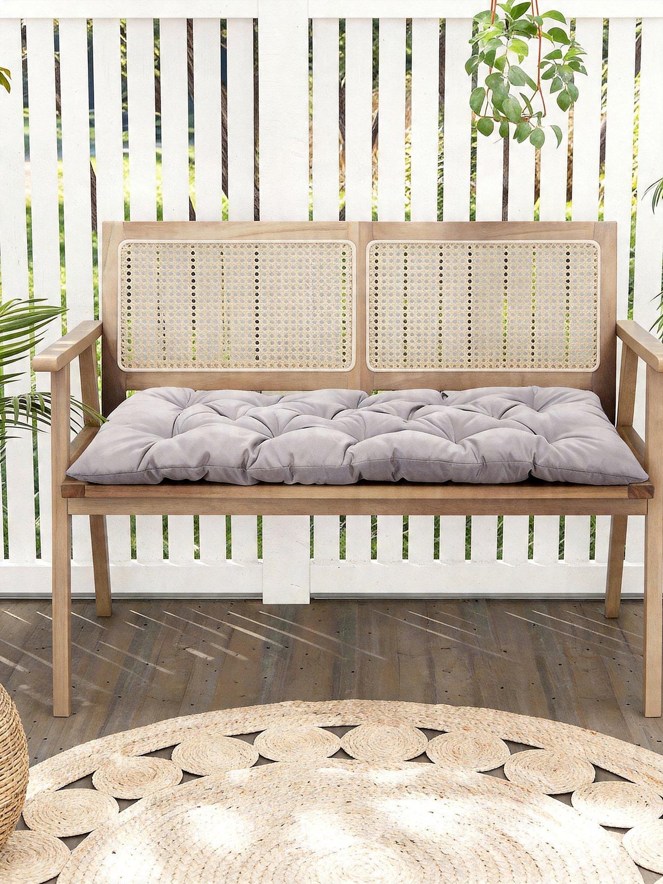 Living and Home Garden Seat Pad Light Grey L 120cm x W 50cm
