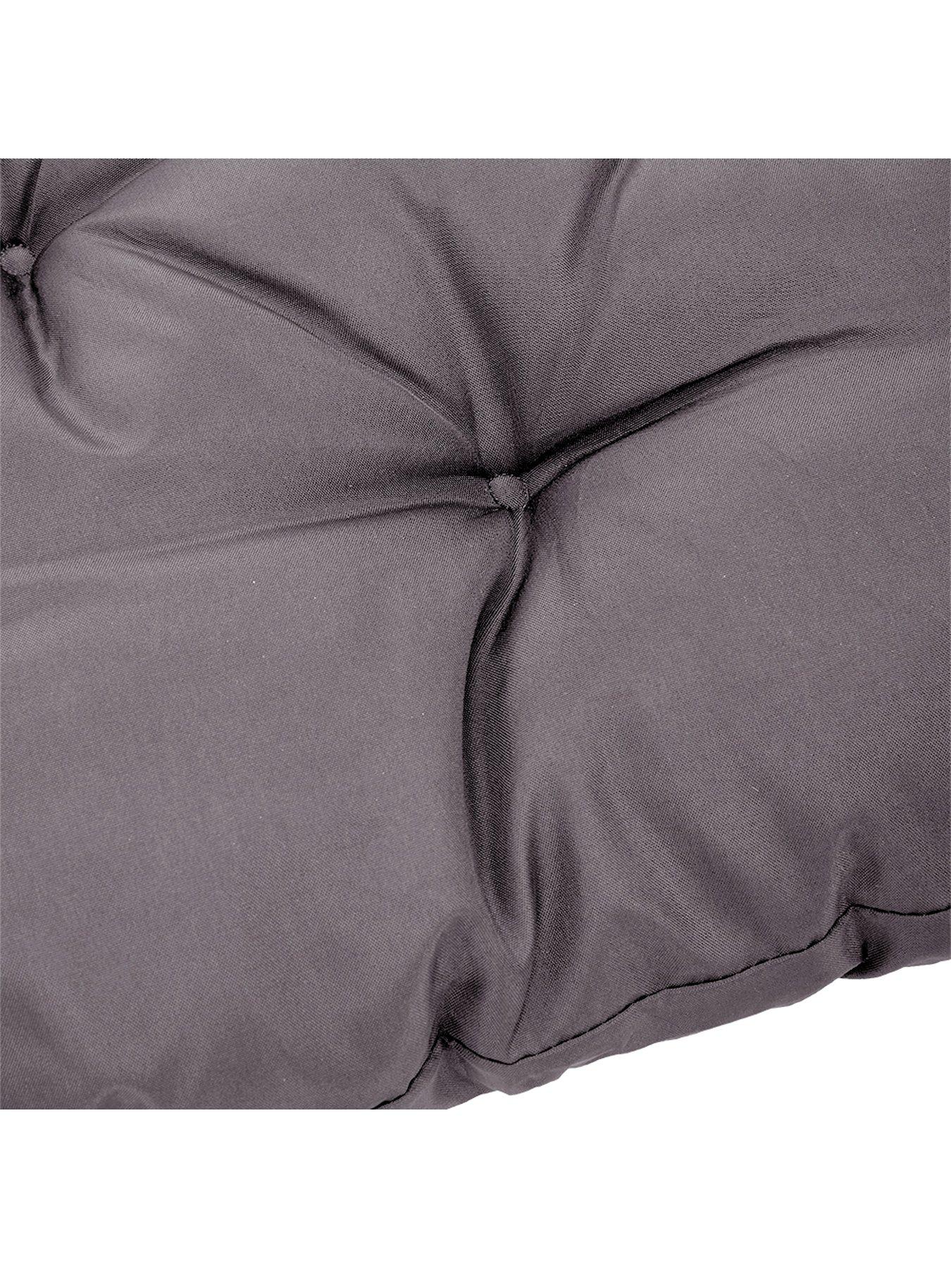  image of living-and-home-garden-seat-pad-dark-grey-l-120cm-x-w-50cm