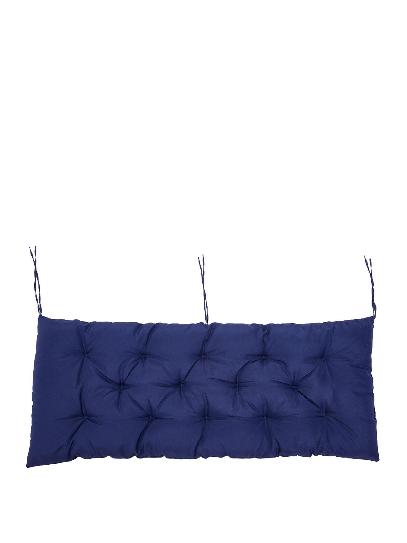 Image 2 of 6 of Living and Home Garden Seat Pad Navy Black L 120cm x W 50cm