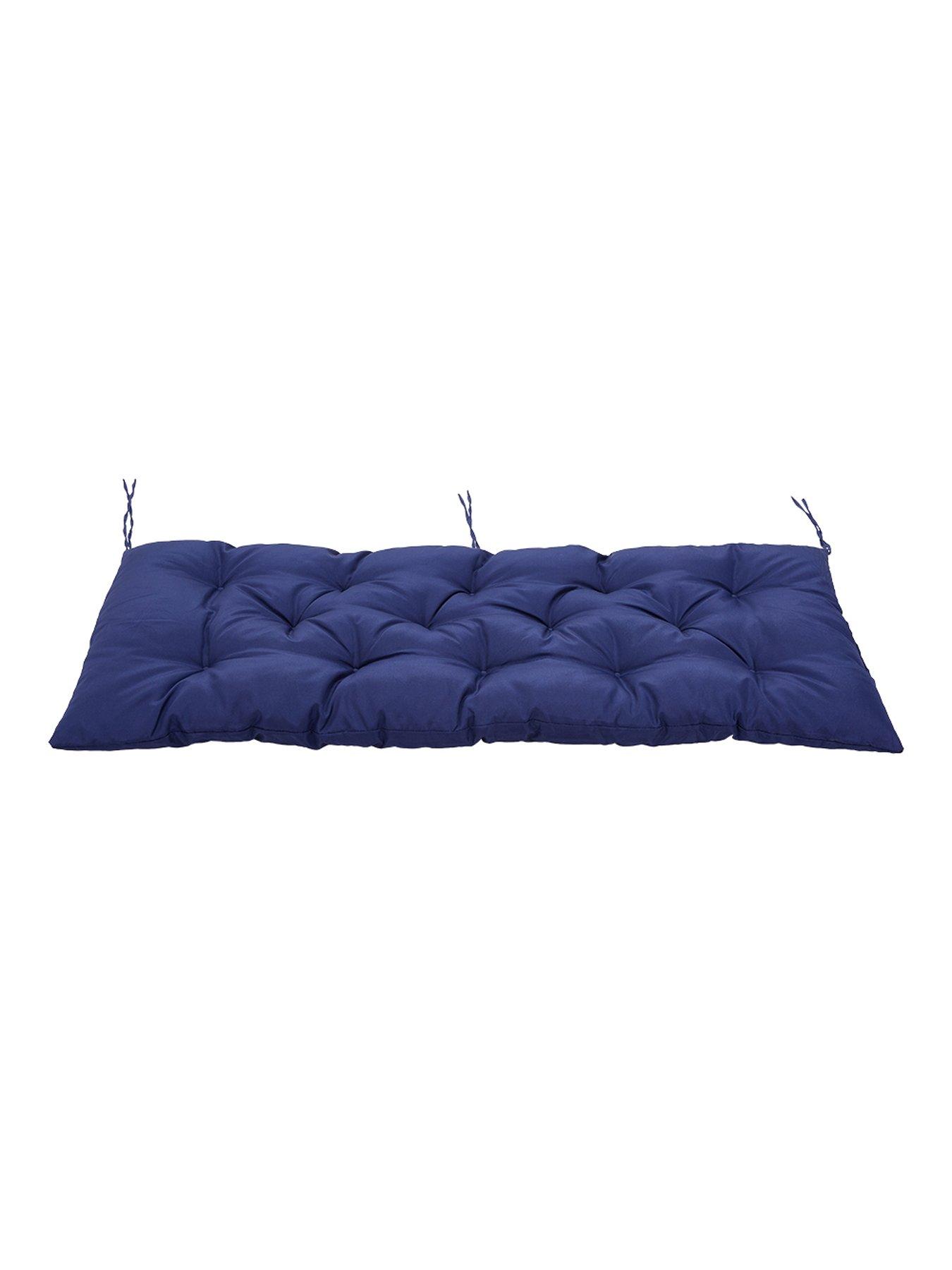 Image 4 of 6 of Living and Home Garden Seat Pad Navy Black L 120cm x W 50cm