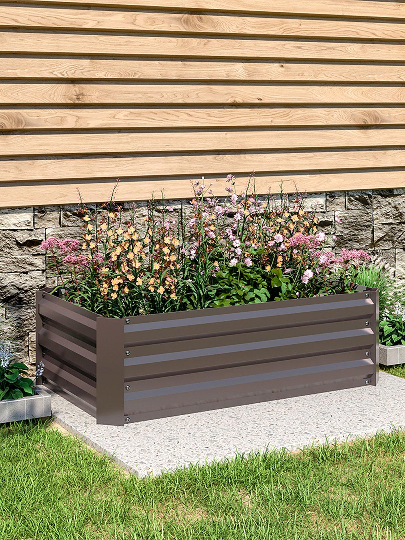 Living and Home Rectangular Raised Garden Bed W 100 cm x D 60 cm