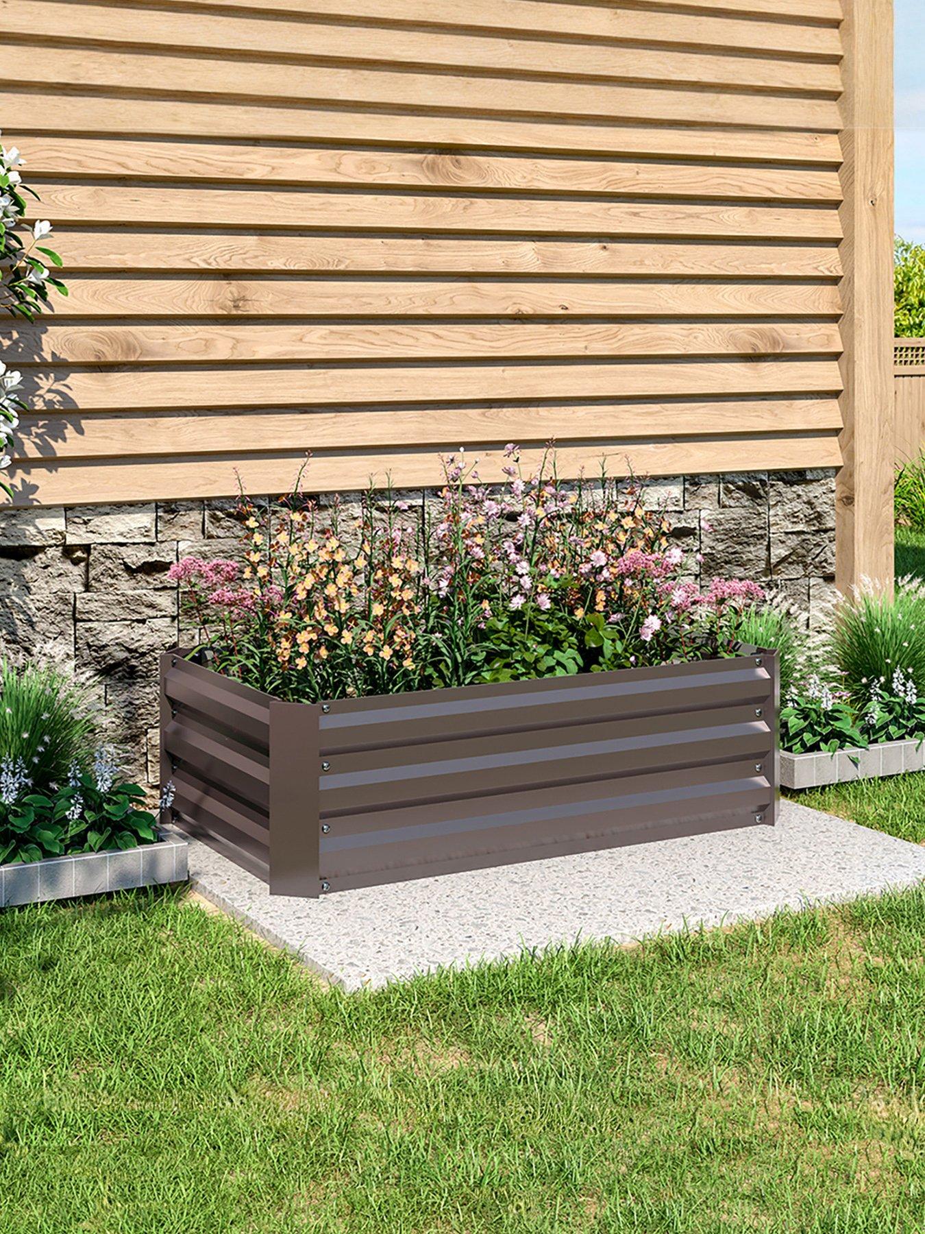 Living and Home Rectangular Raised Garden Bed W 100 cm x D 60 cm