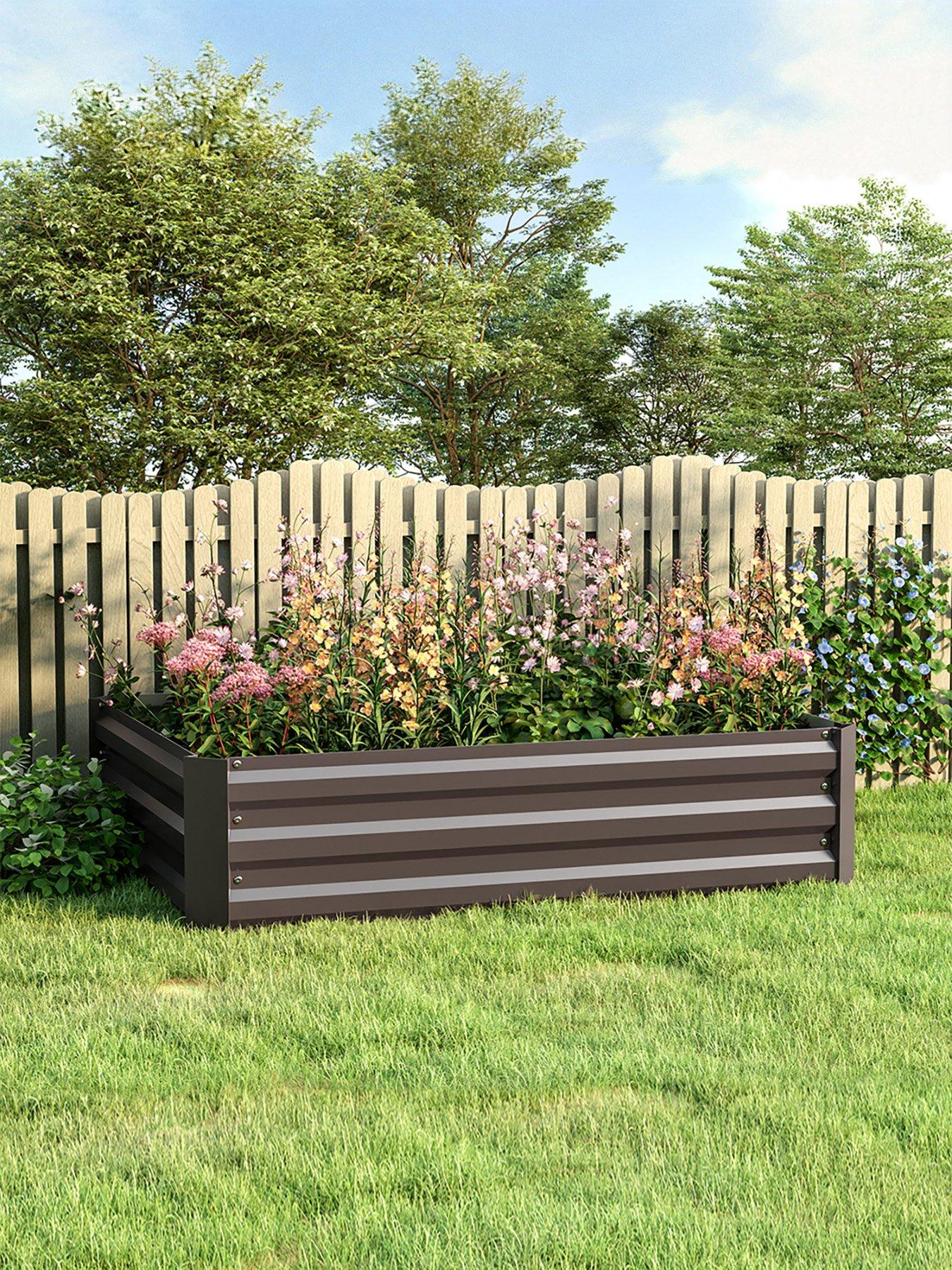 Living and Home Rectangular Raised Garden Bed W 120 cm x D 90 cm