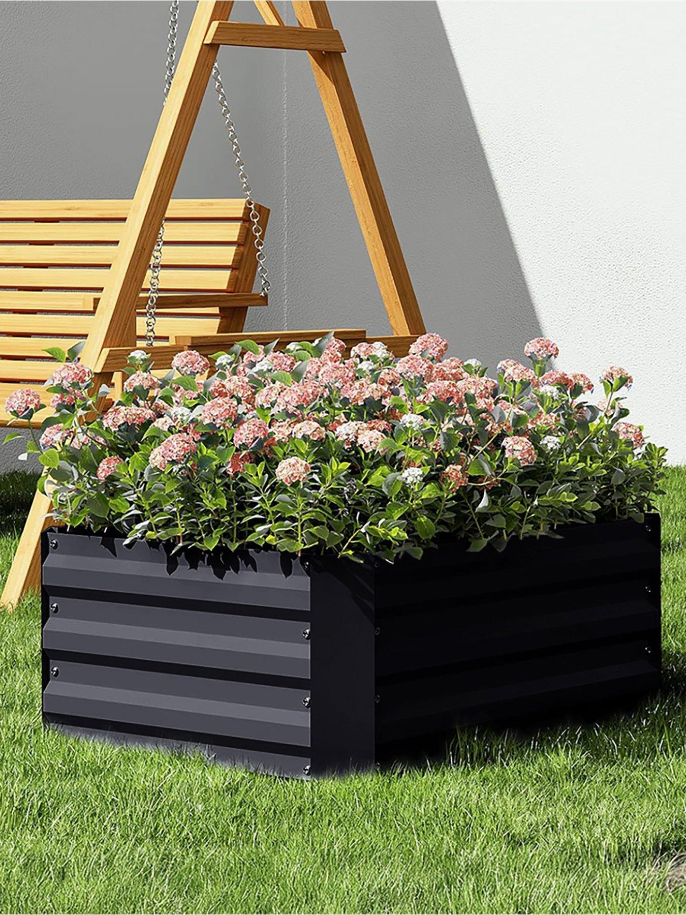 living-and-home-square-raised-garden-bed-black-100cm-w-x-100cm-d