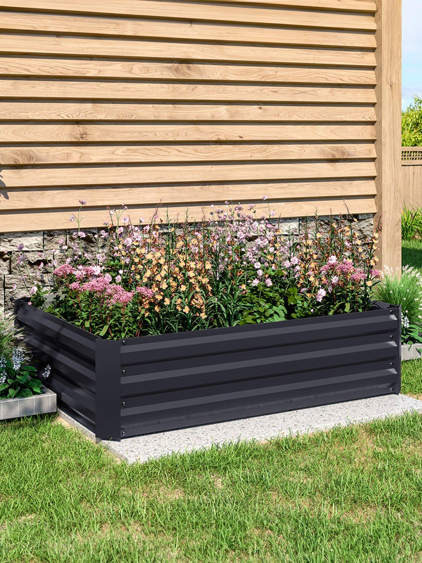 living-and-home-rectangular-raised-garden-bed-black-120cm-w-x-90cm-d