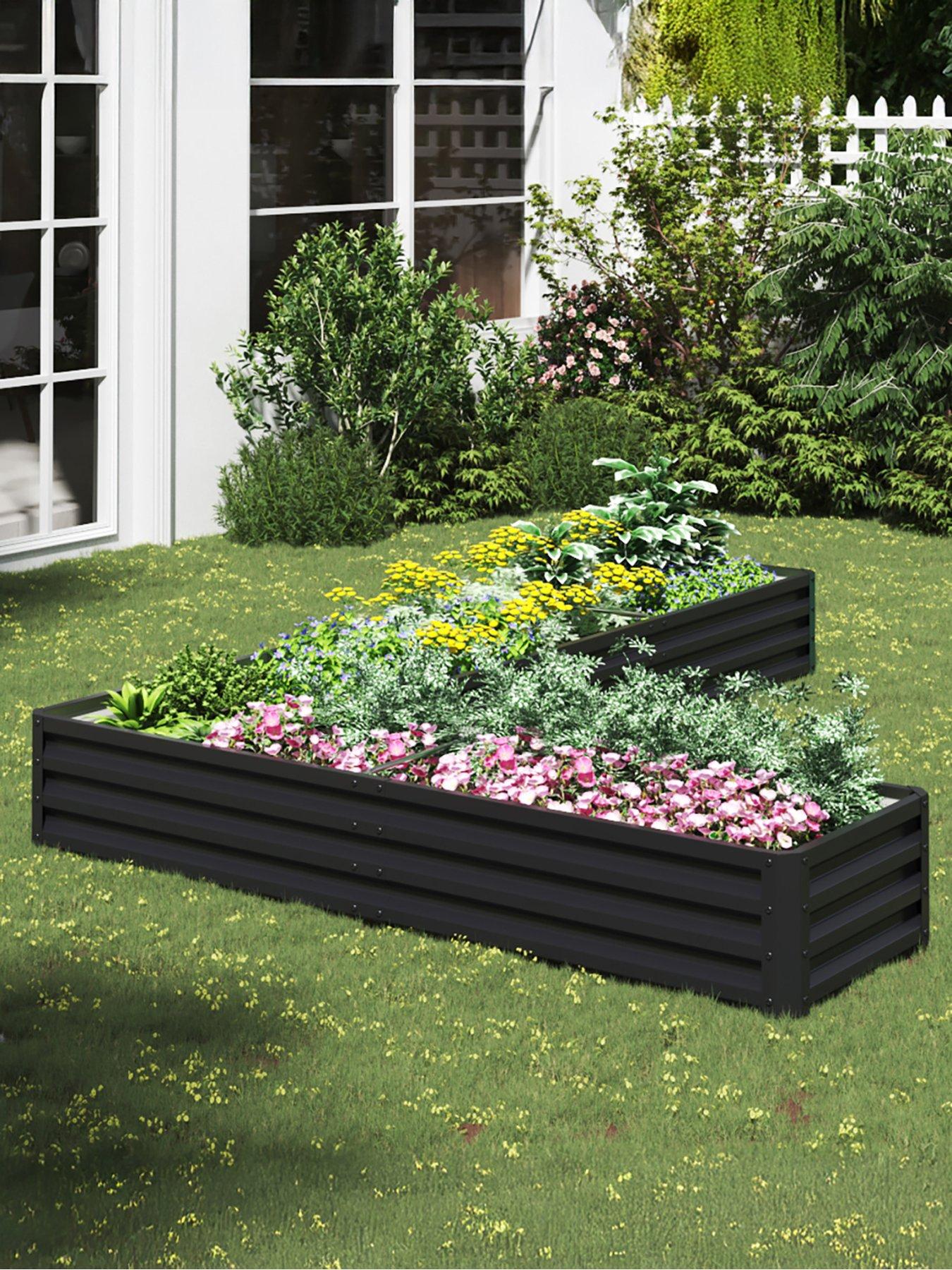 Living and Home L Shaped Raised Garden Bed L 207 cm x W 277 cm