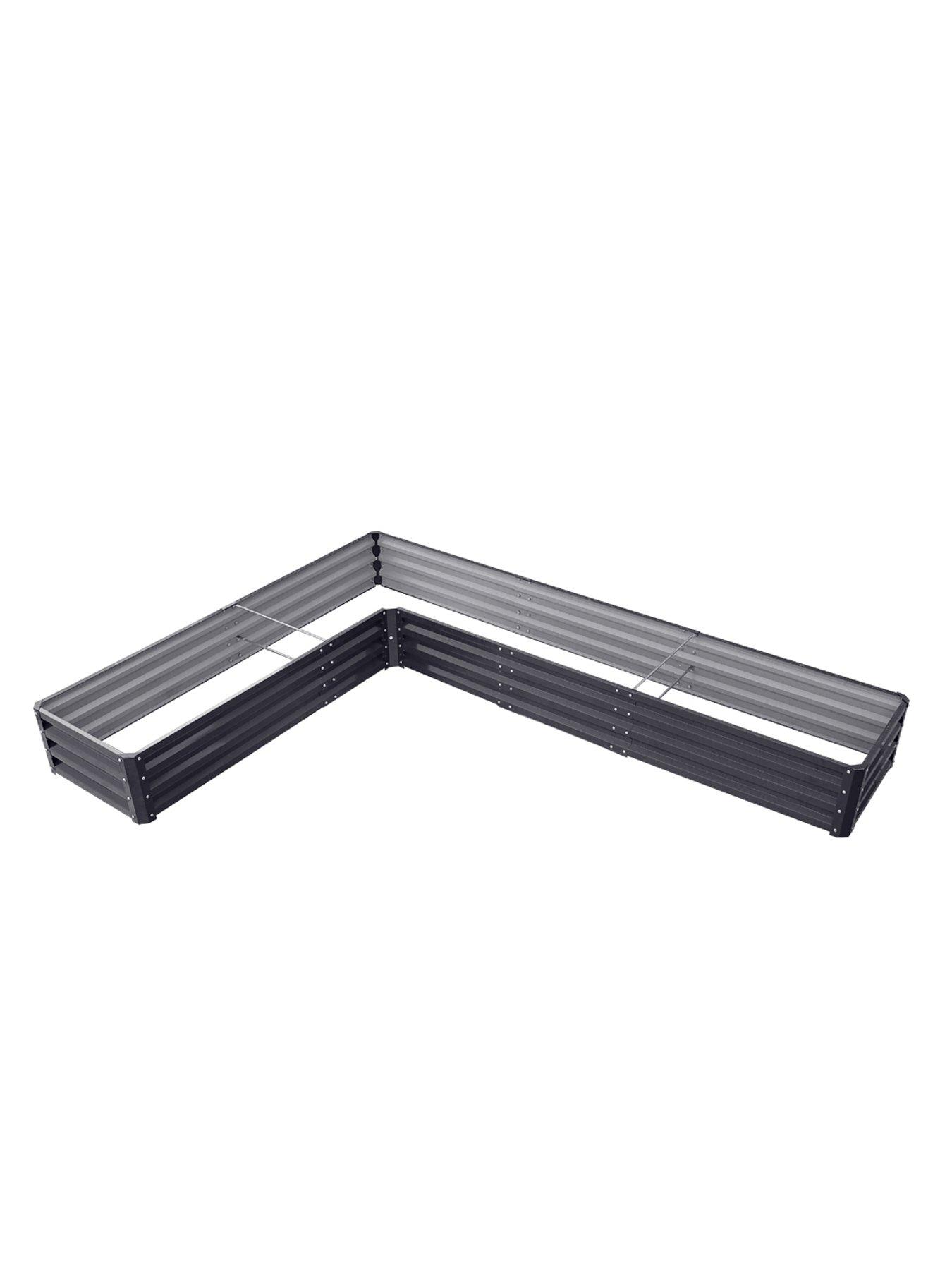  image of living-and-home-l-shaped-raised-garden-bed-l-207-cm-x-w-277-cm