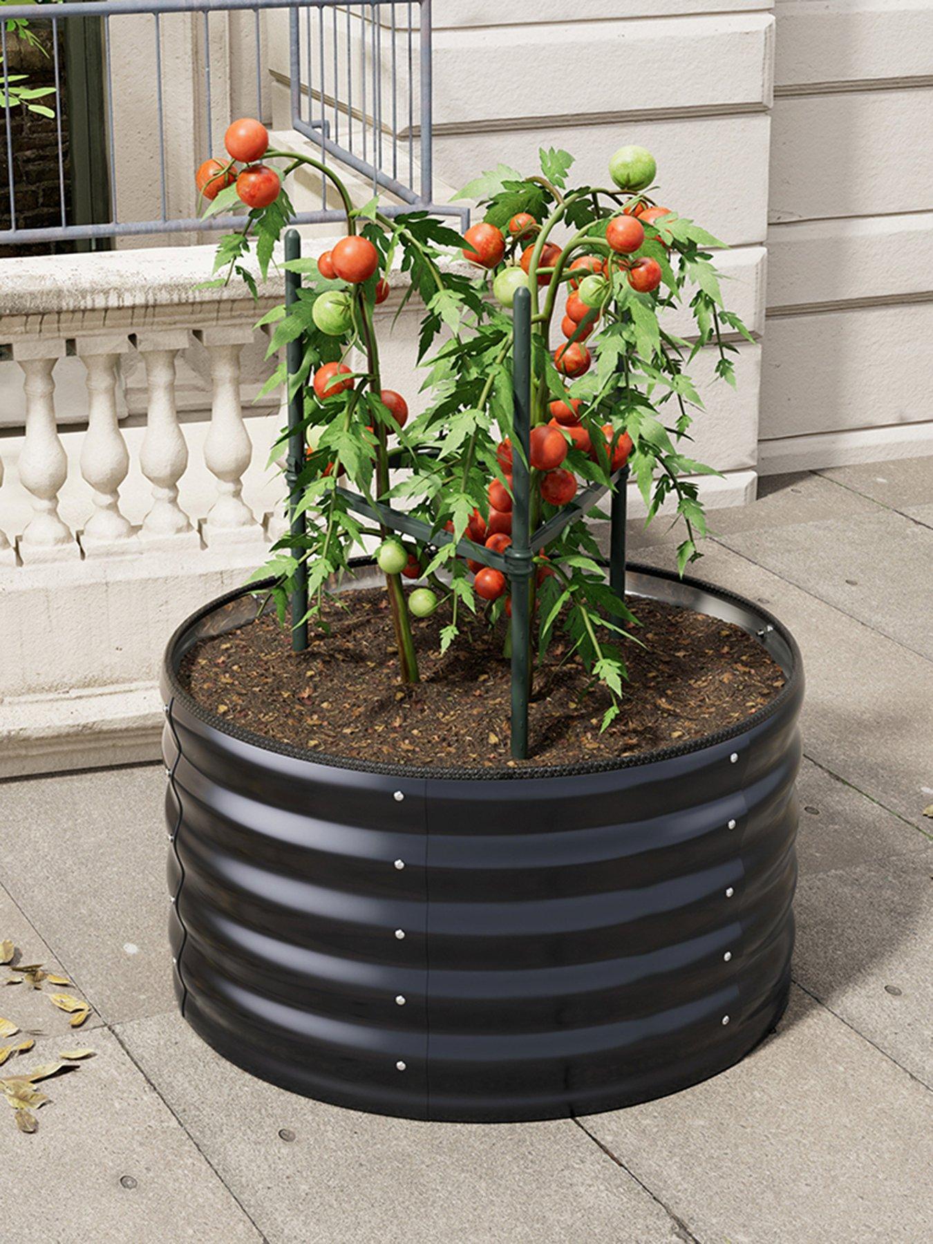 Living and Home Round Raised Garden Bed D 80 cm