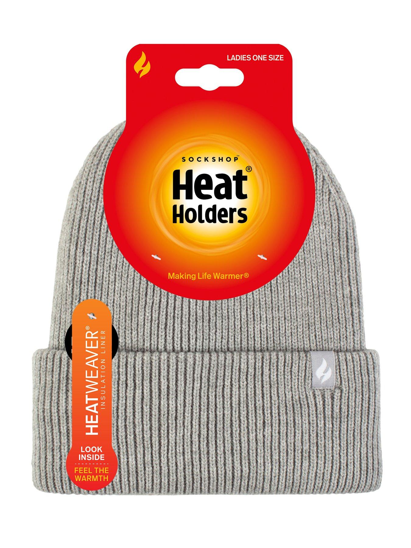  image of heat-holders-vermont-fine-rib-turn-over-hat-frost-grey
