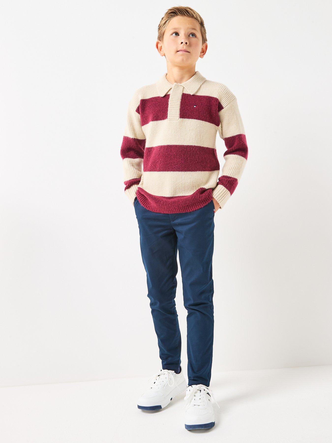  image of tommy-hilfiger-boys-wool-blend-rib-rugby-sweater-multi