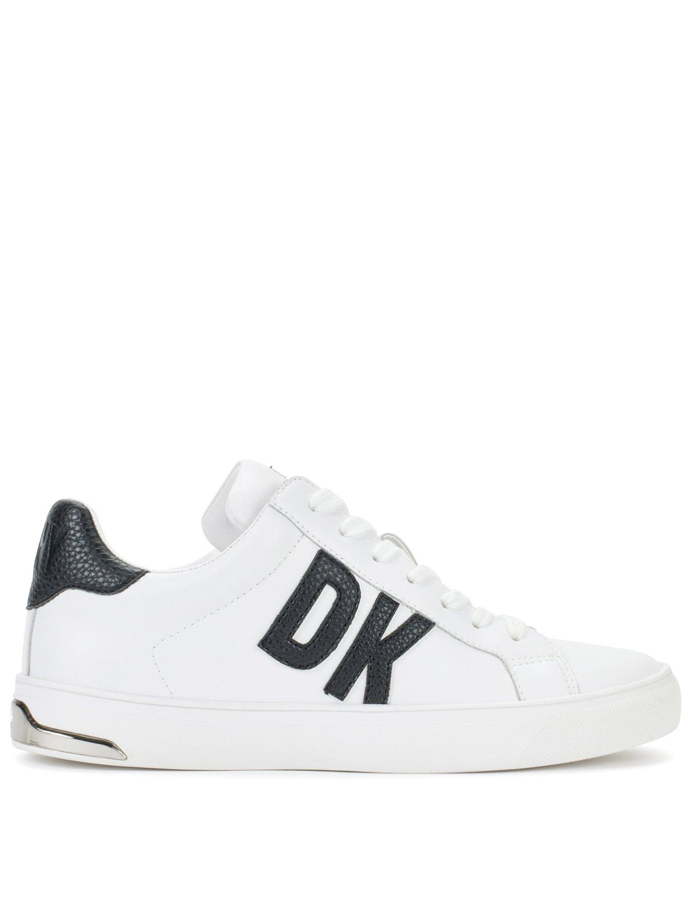  image of dkny-abeni-lace-up-sneaker-whiteblack