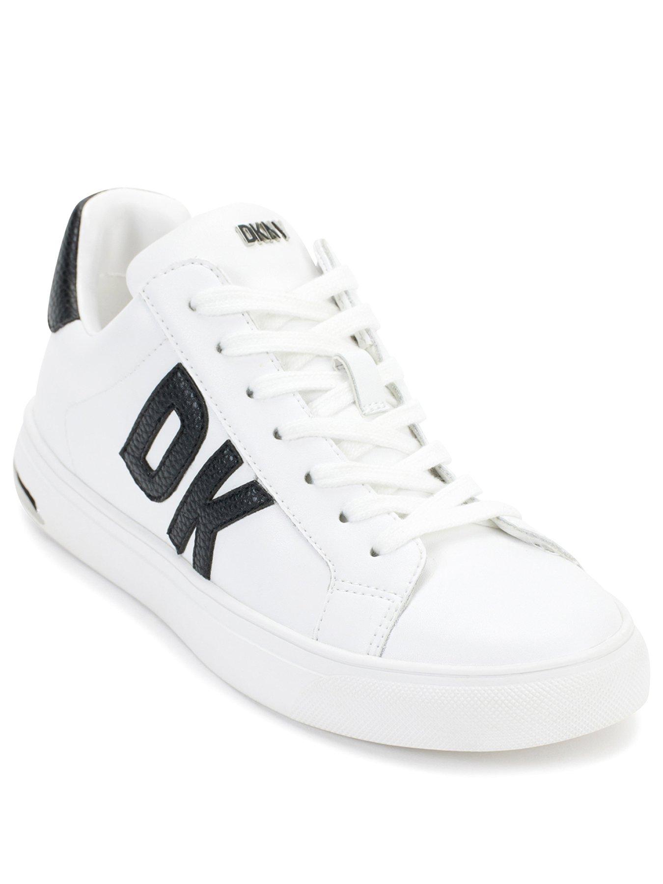  image of dkny-abeni-lace-up-sneaker-whiteblack