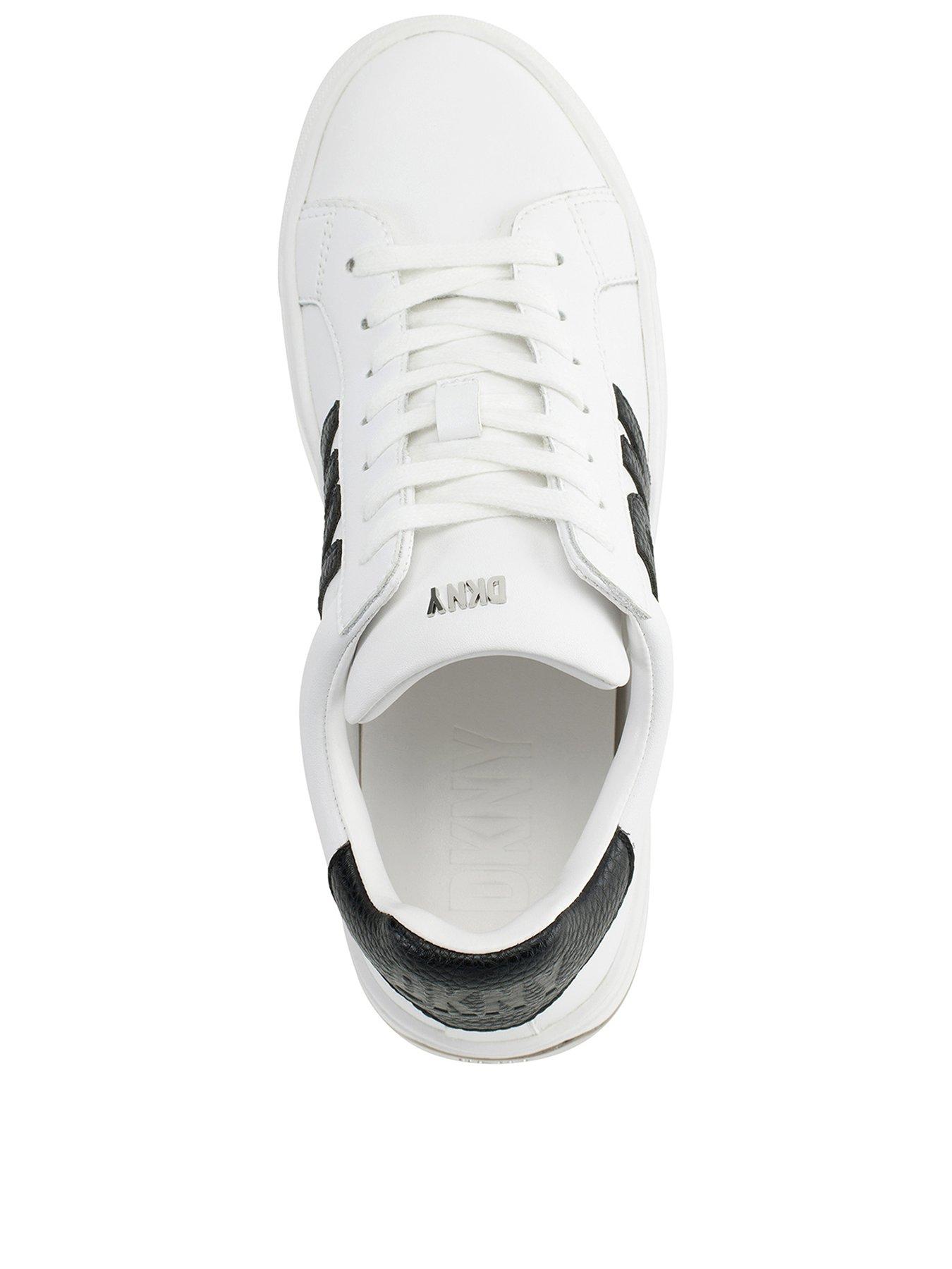  image of dkny-abeni-lace-up-sneaker-whiteblack