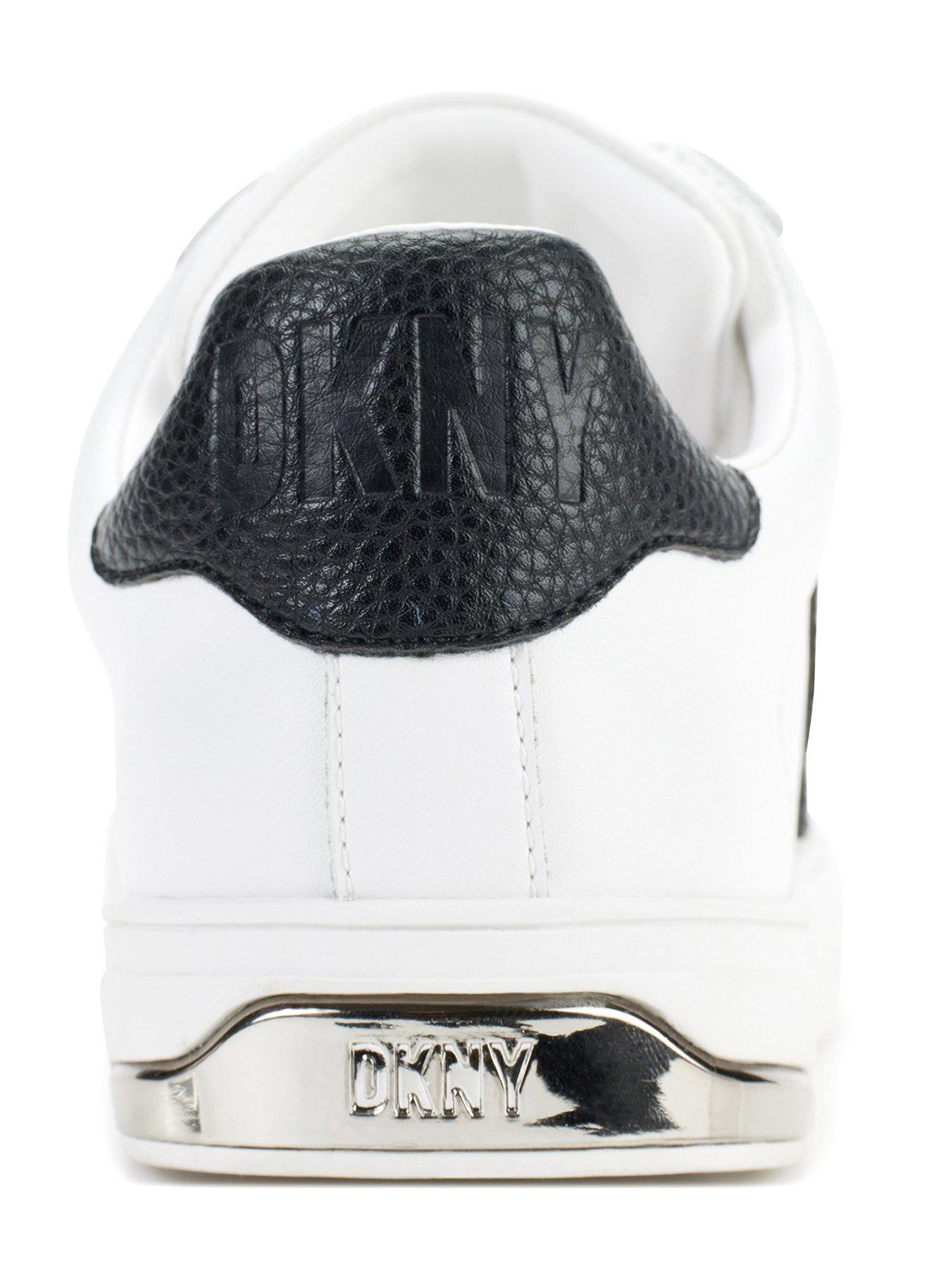  image of dkny-abeni-lace-up-sneaker-whiteblack