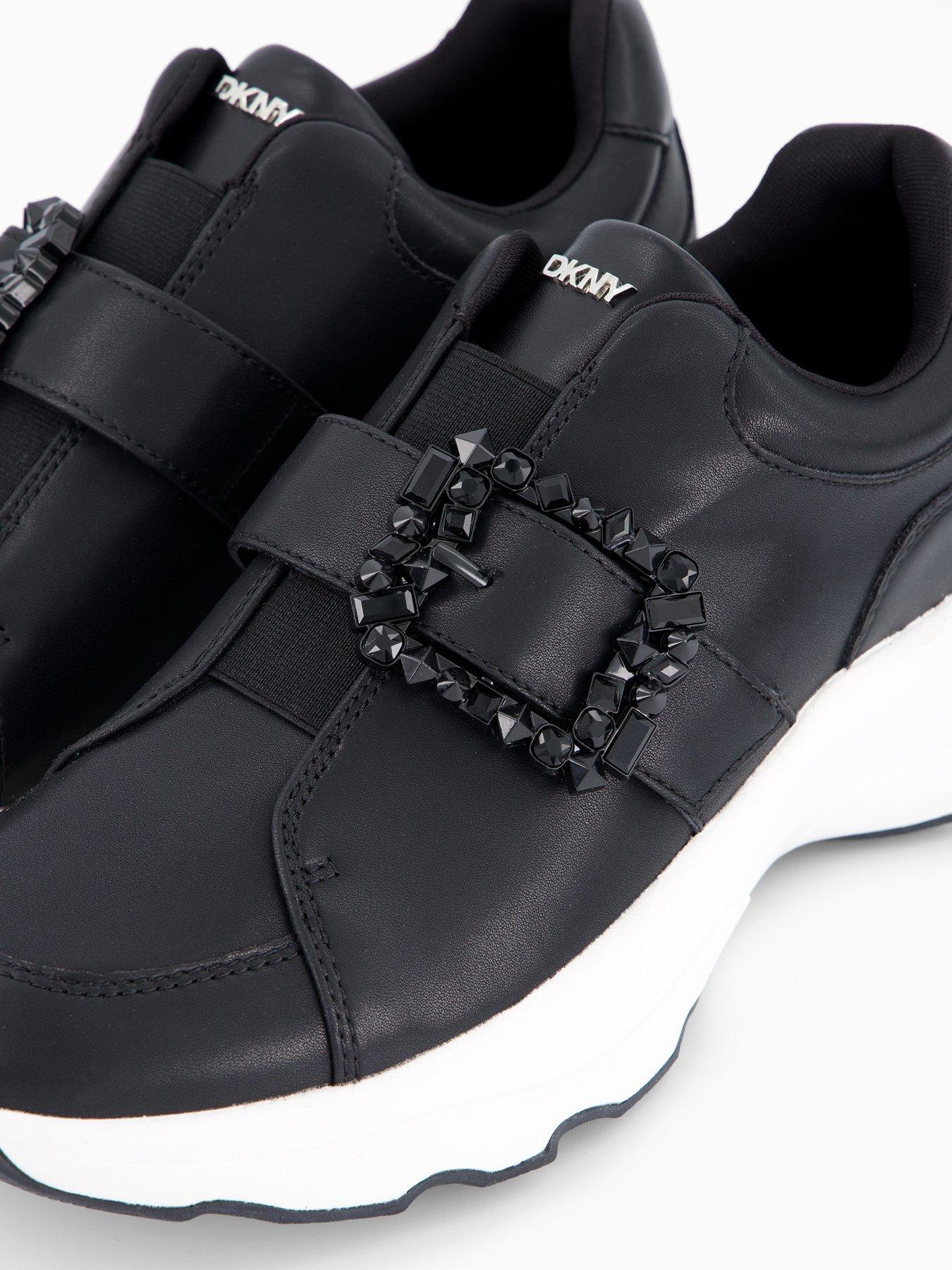  image of dkny-jendaya-buckle-sneaker-black