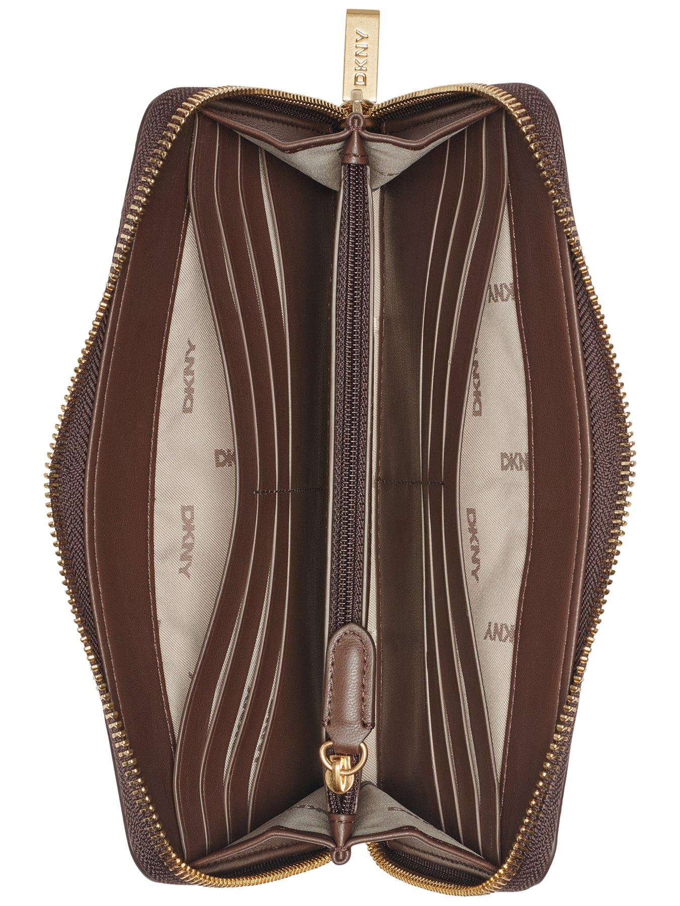  image of dkny-avril-zip-around-wallet-brown