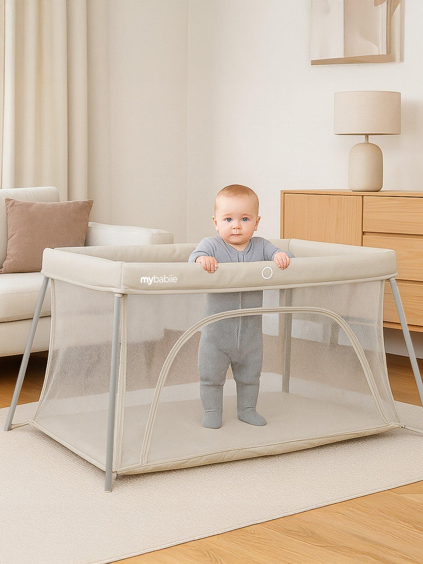 undefined My Babiie MBTC2 Air-Light 2-in-1 Travel Cot - Ivory