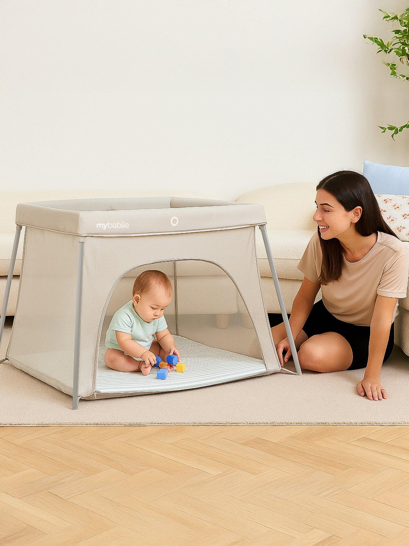 Image 4 of 7 of My Babiie My Babiie MBTC2 Air-Light 2-in-1 Travel Cot - Ivory