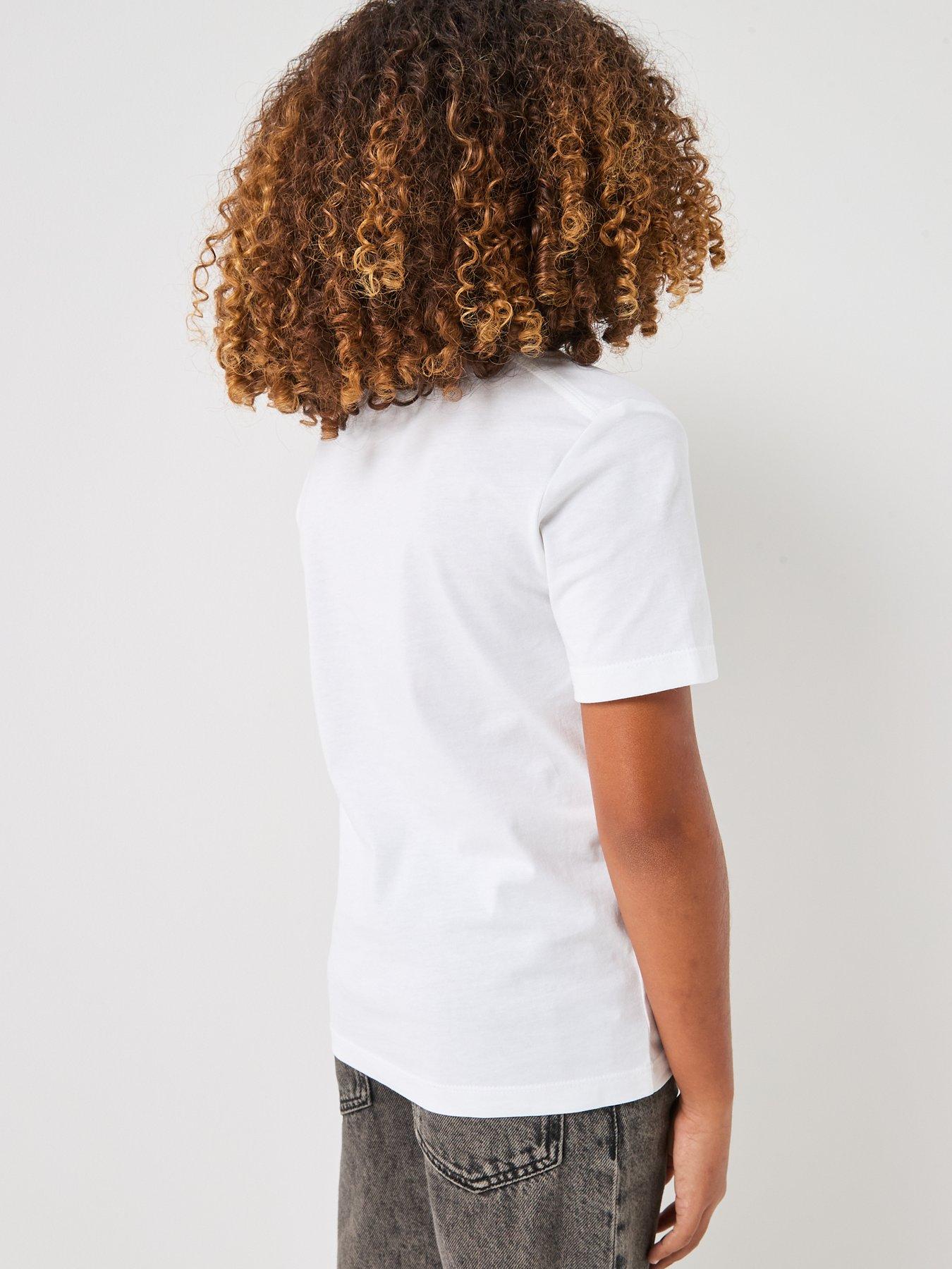  image of calvin-klein-jeans-kids-inst-logo-short-sleeve-t-shirt-white