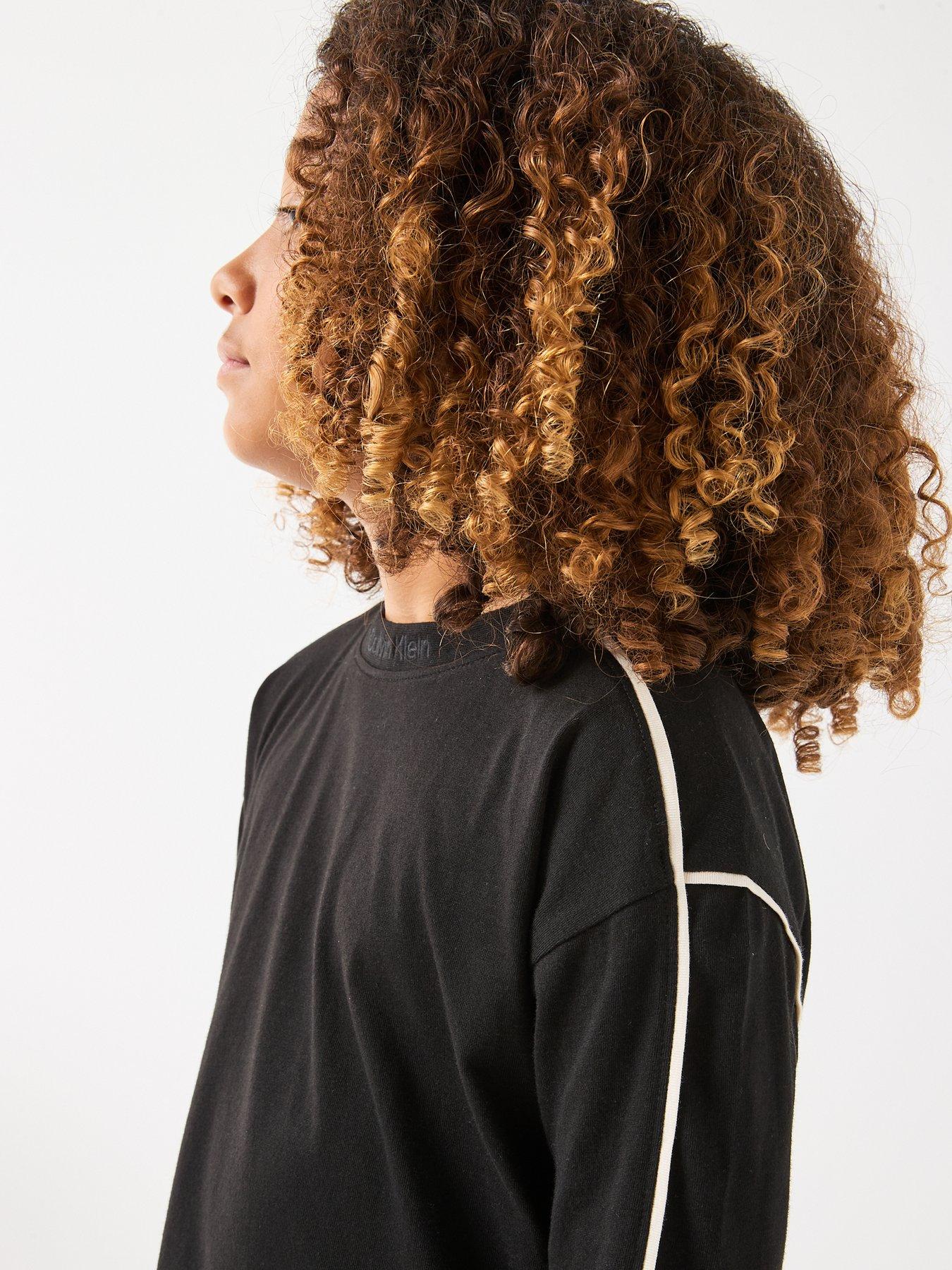  image of calvin-klein-jeans-boys-long-sleeve-t-shirt-black