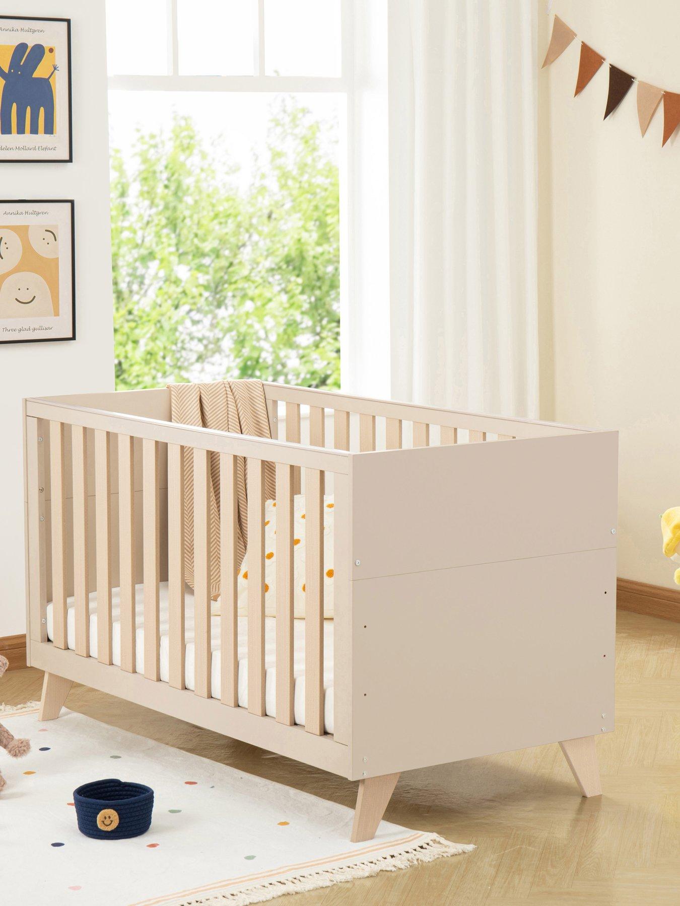 undefined Dante Cot Bed Cashmere with Fibre Mattress